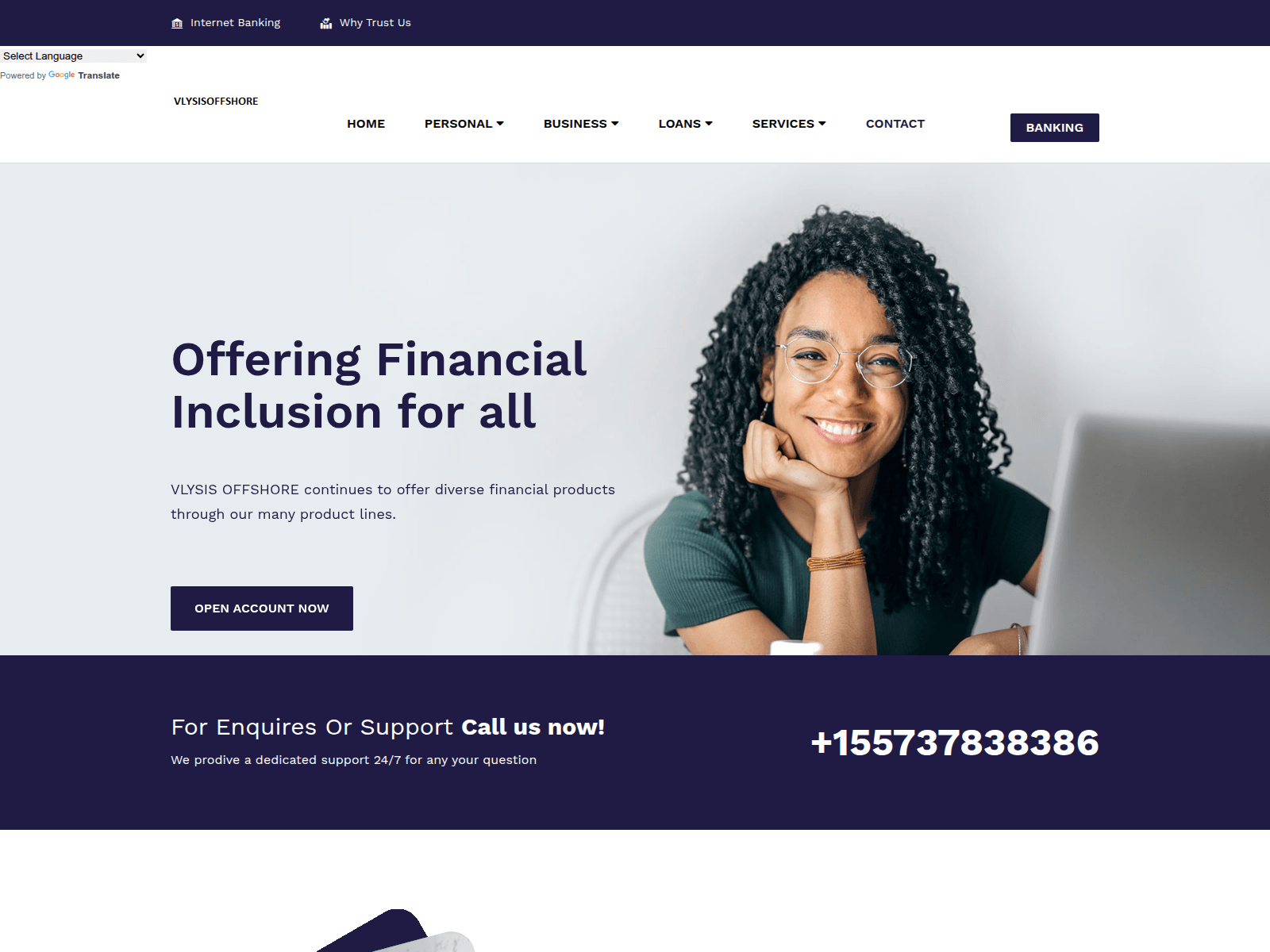 Screenshot of vlysisoffshore.com