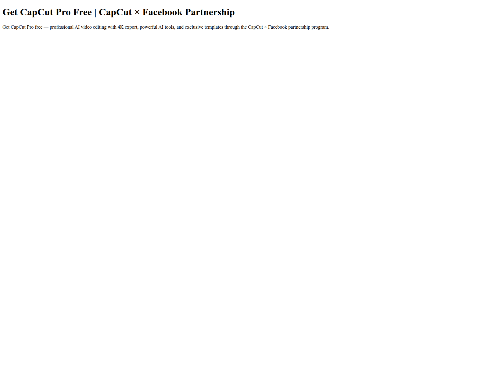 Screenshot of capcutcreatorteam.com