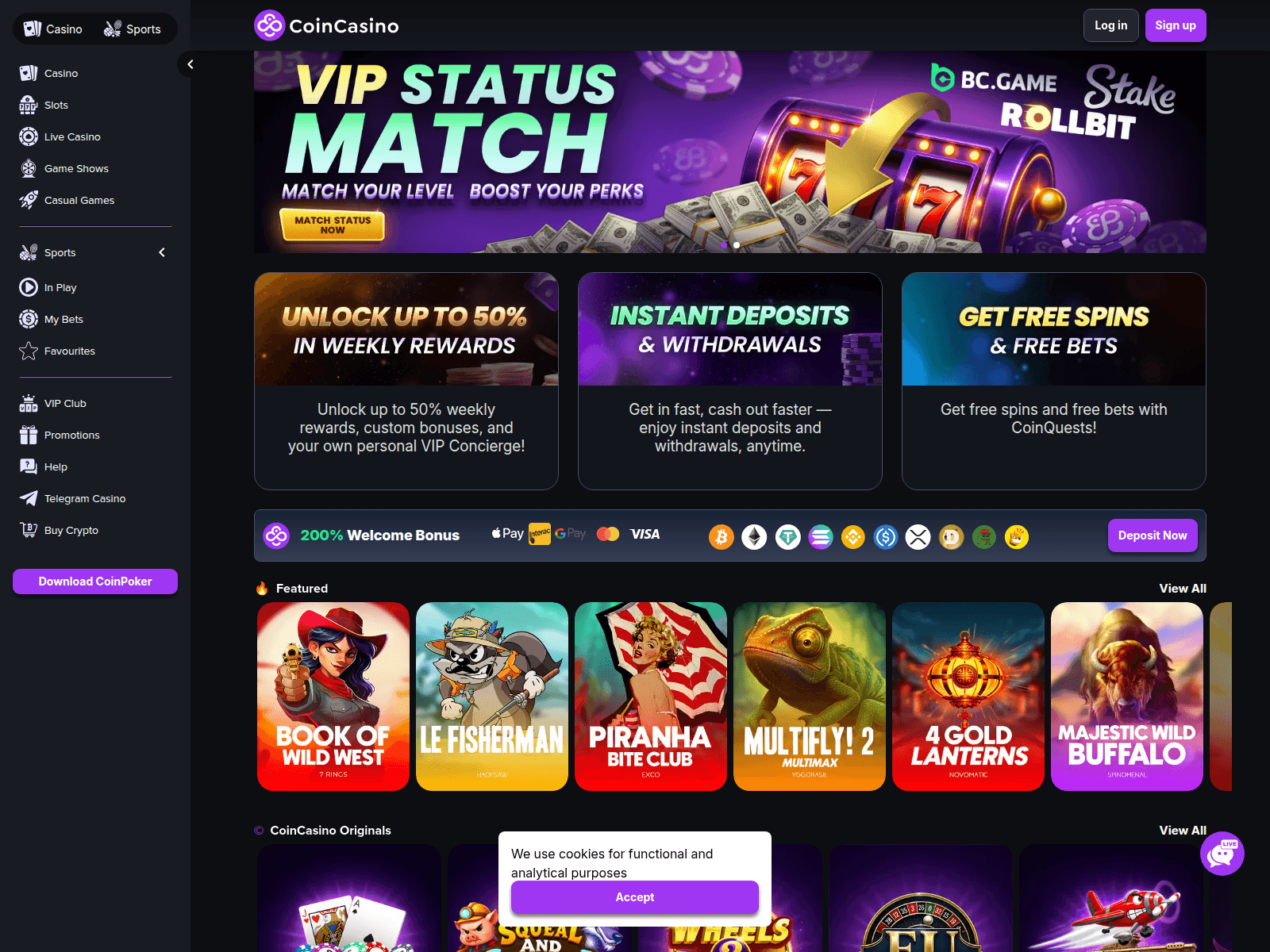 URLScan capture · coincasino.com