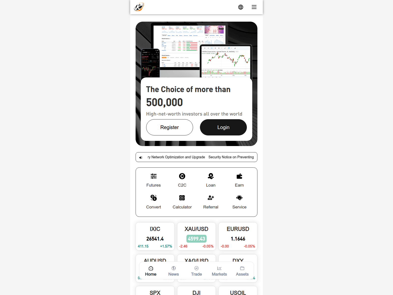 Screenshot of kta.finance