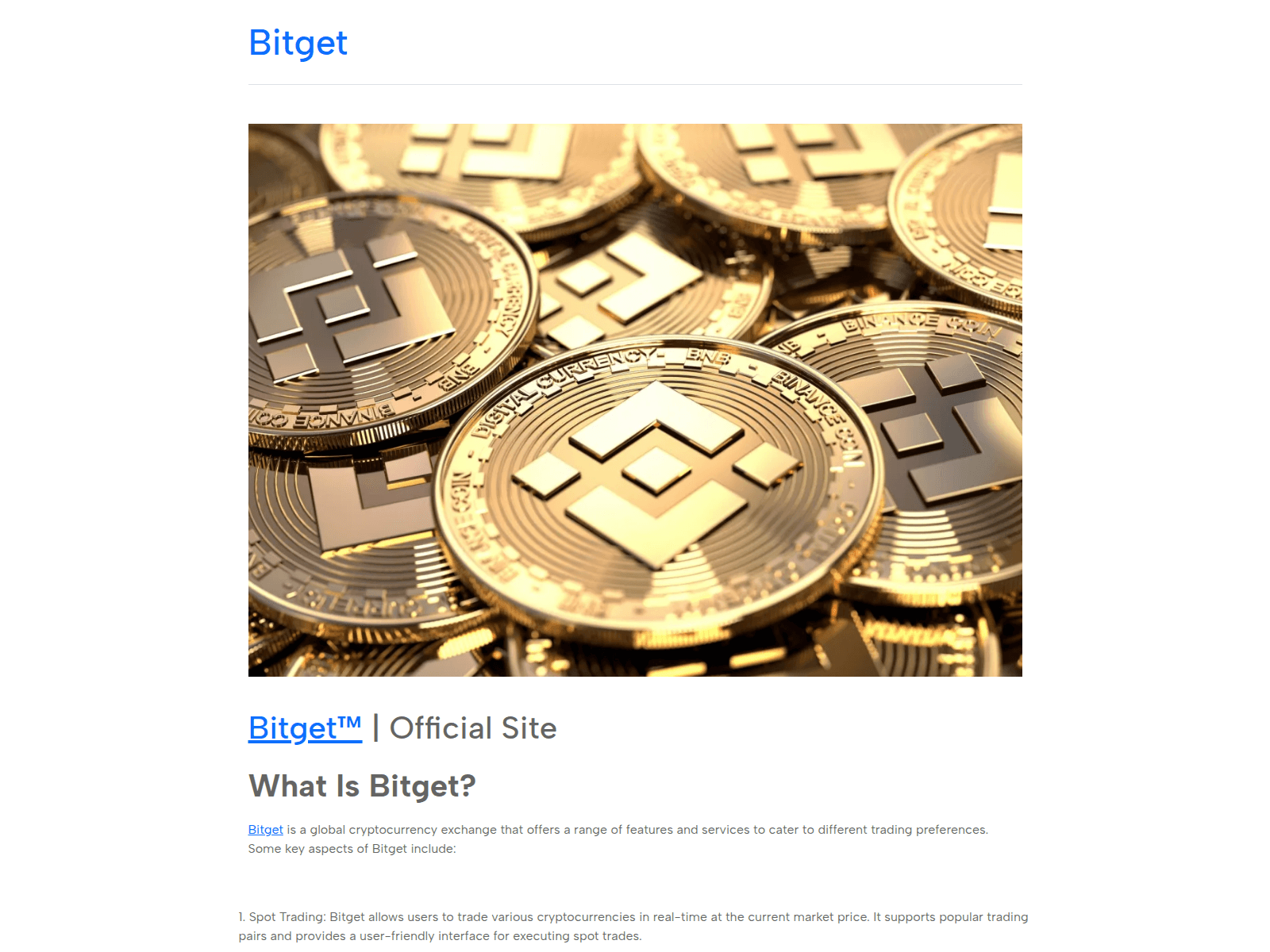 Screenshot of biitget.github.io