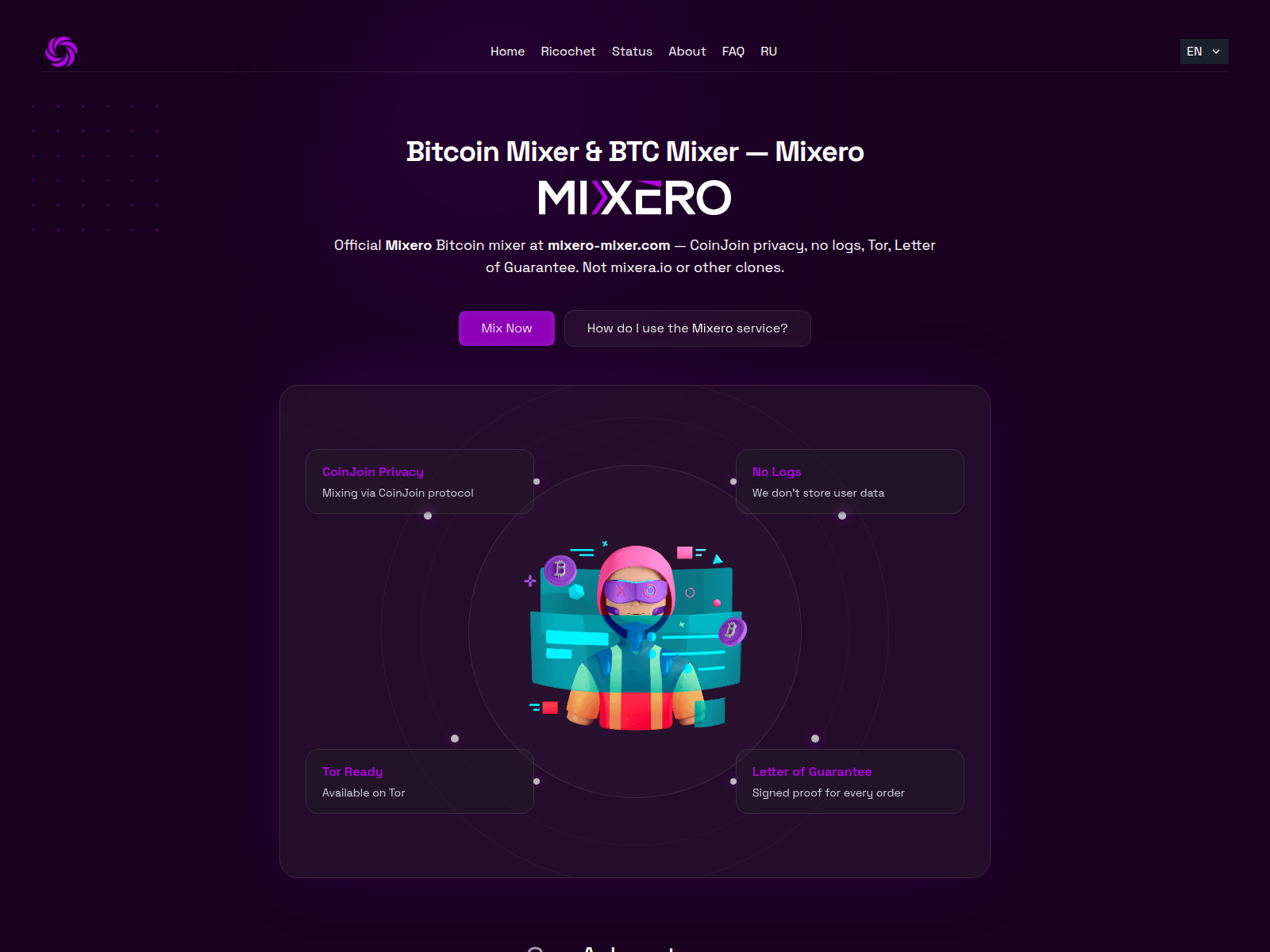 Screenshot di mixero-mixer.com