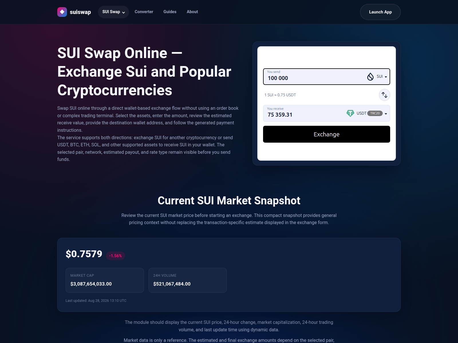 Screenshot of suiswap.net