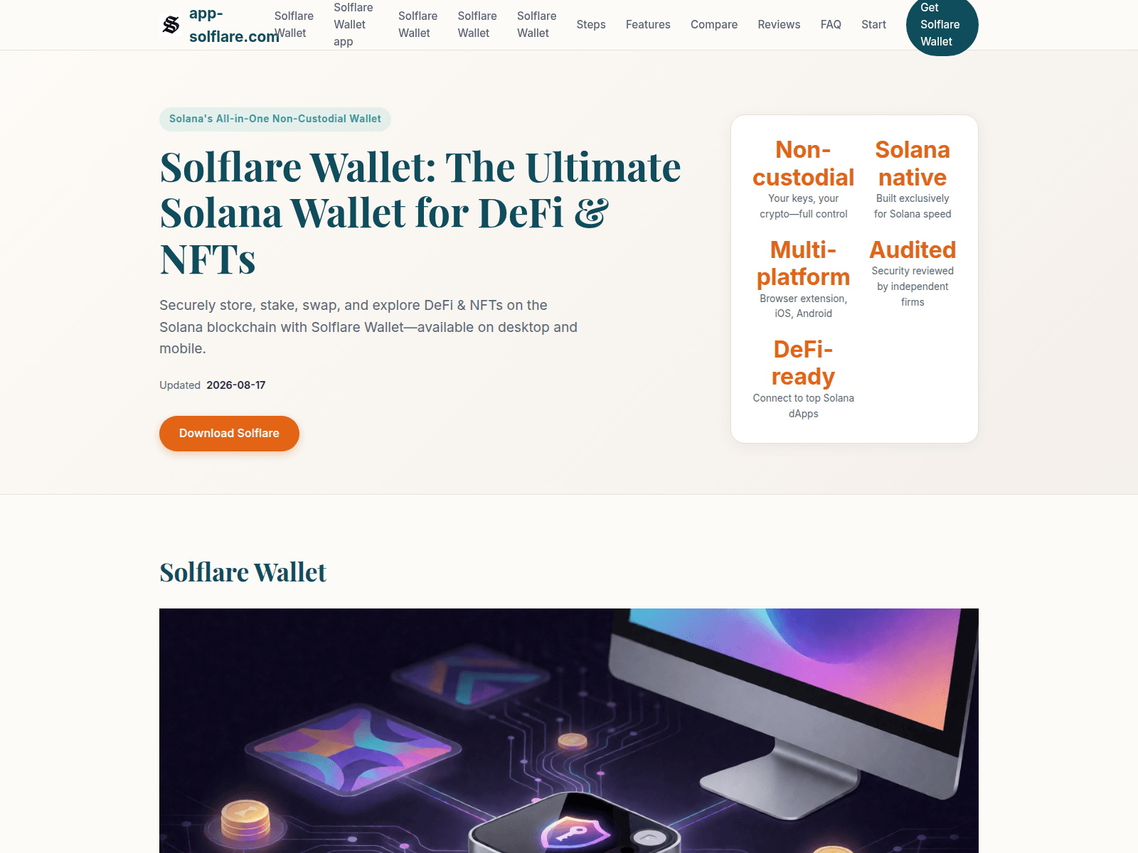 Screenshot of app-solflare.com