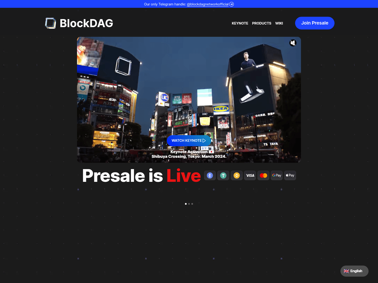 Screenshot of blockdagnetwork.net