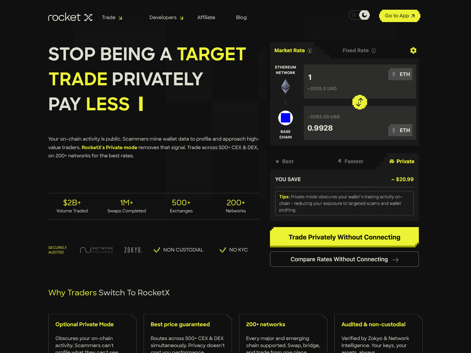 Screenshot of tocketx.exchange