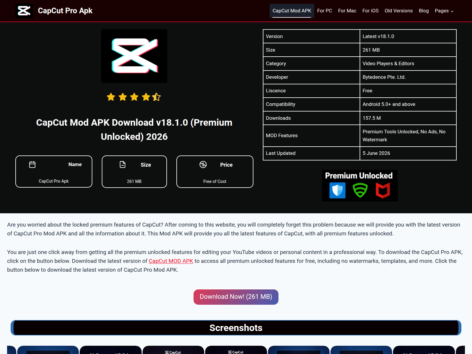 Screenshot of capversionhub.com