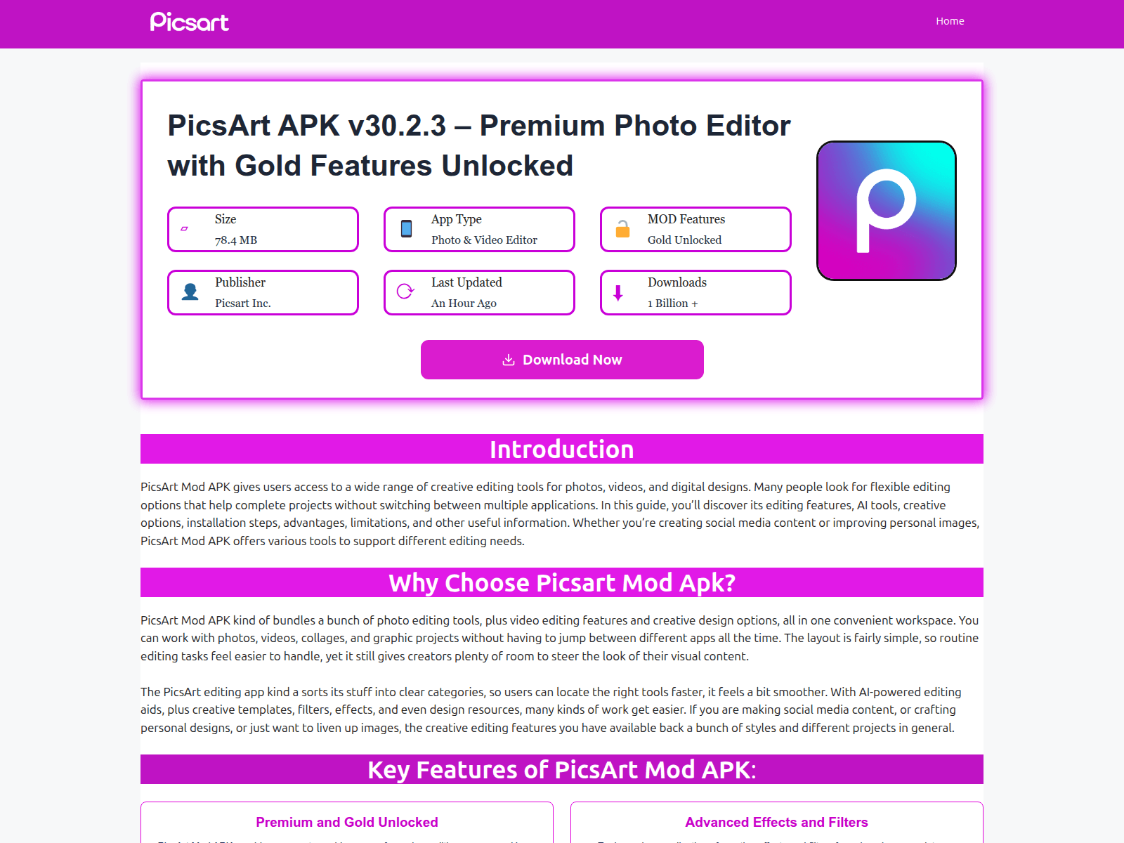 Screenshot of picsartt.com.in