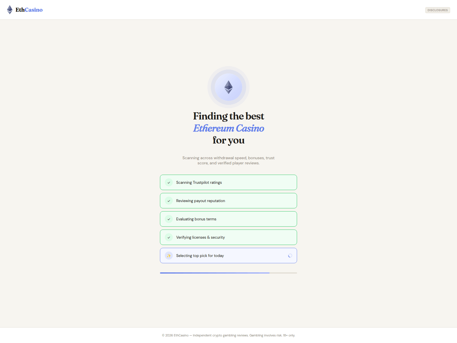 Screenshot of ethcasino.vip