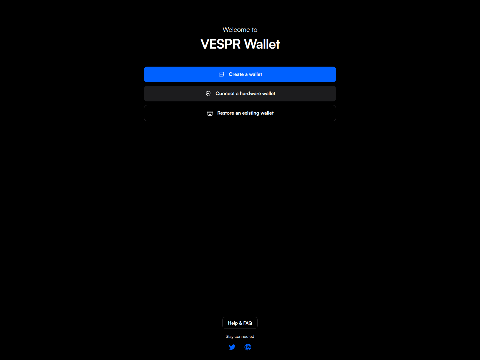 Screenshot of vespr-wallet.com