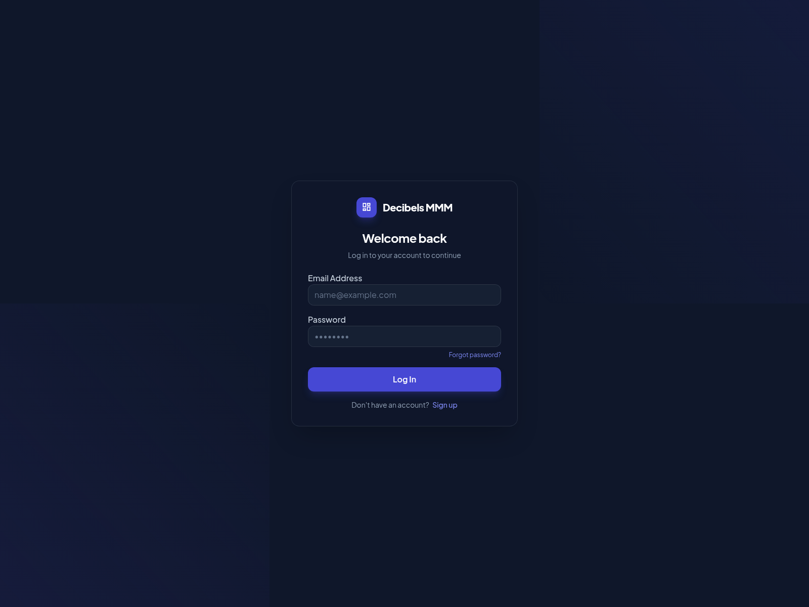 Screenshot of decibels.ai