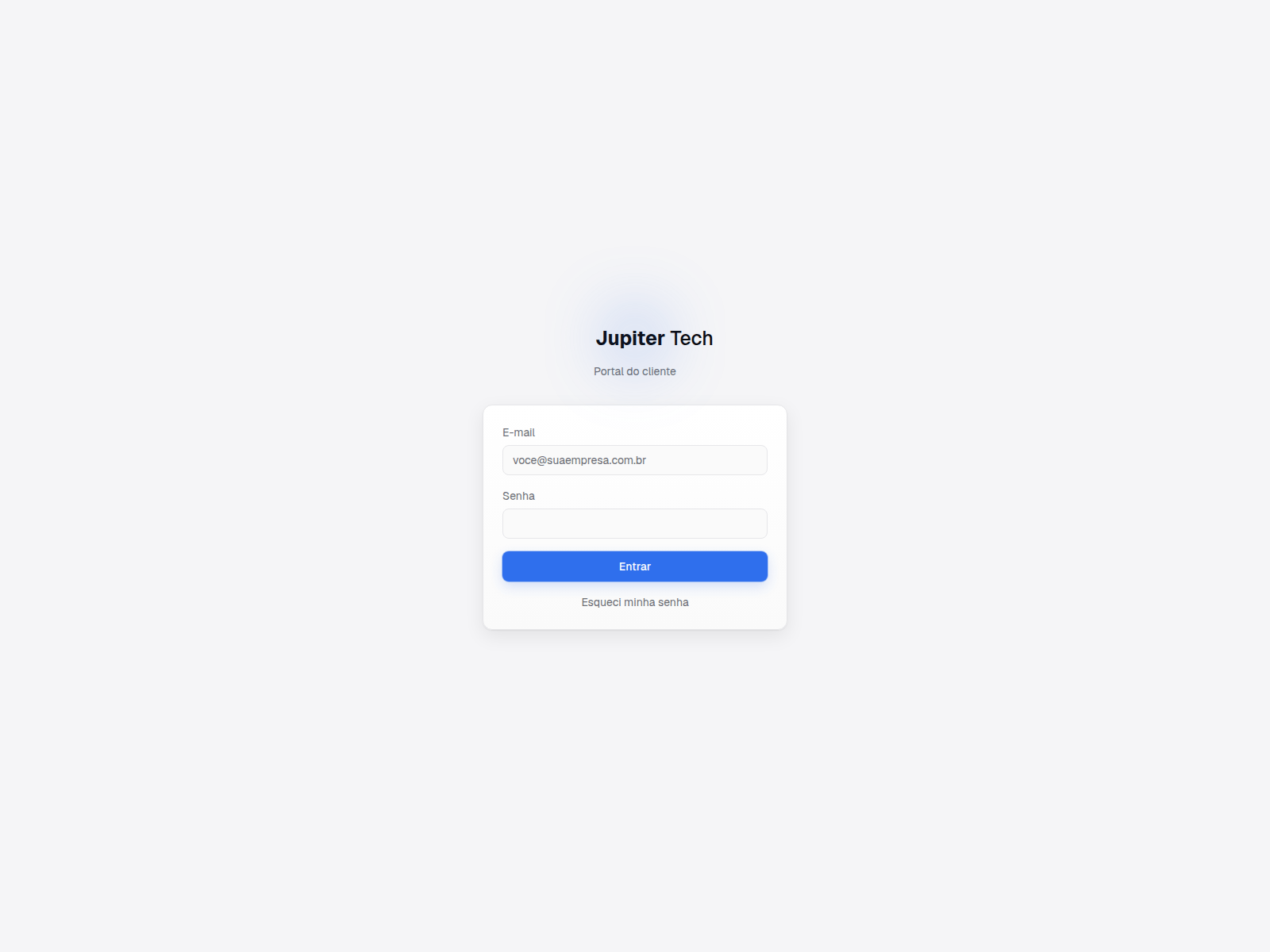 Screenshot of portal.jupitertech.com.br