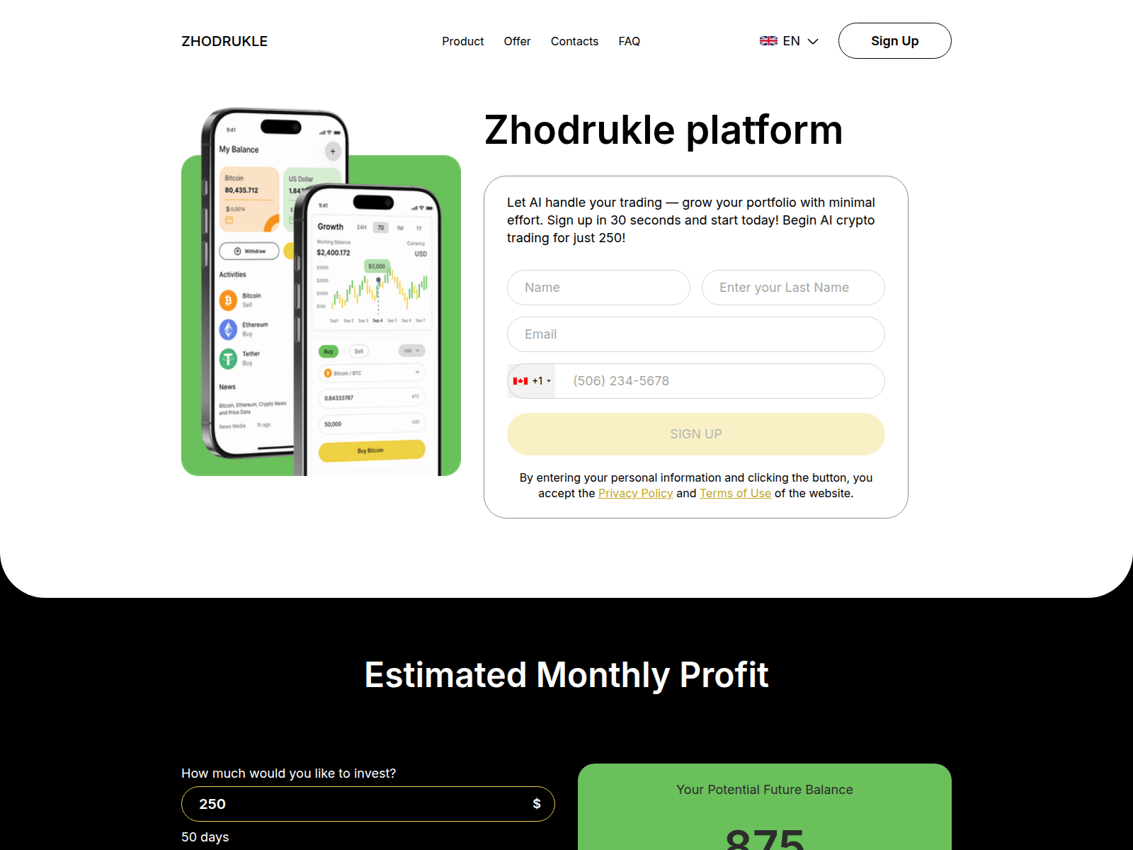 Screenshot of zhodrukle.top