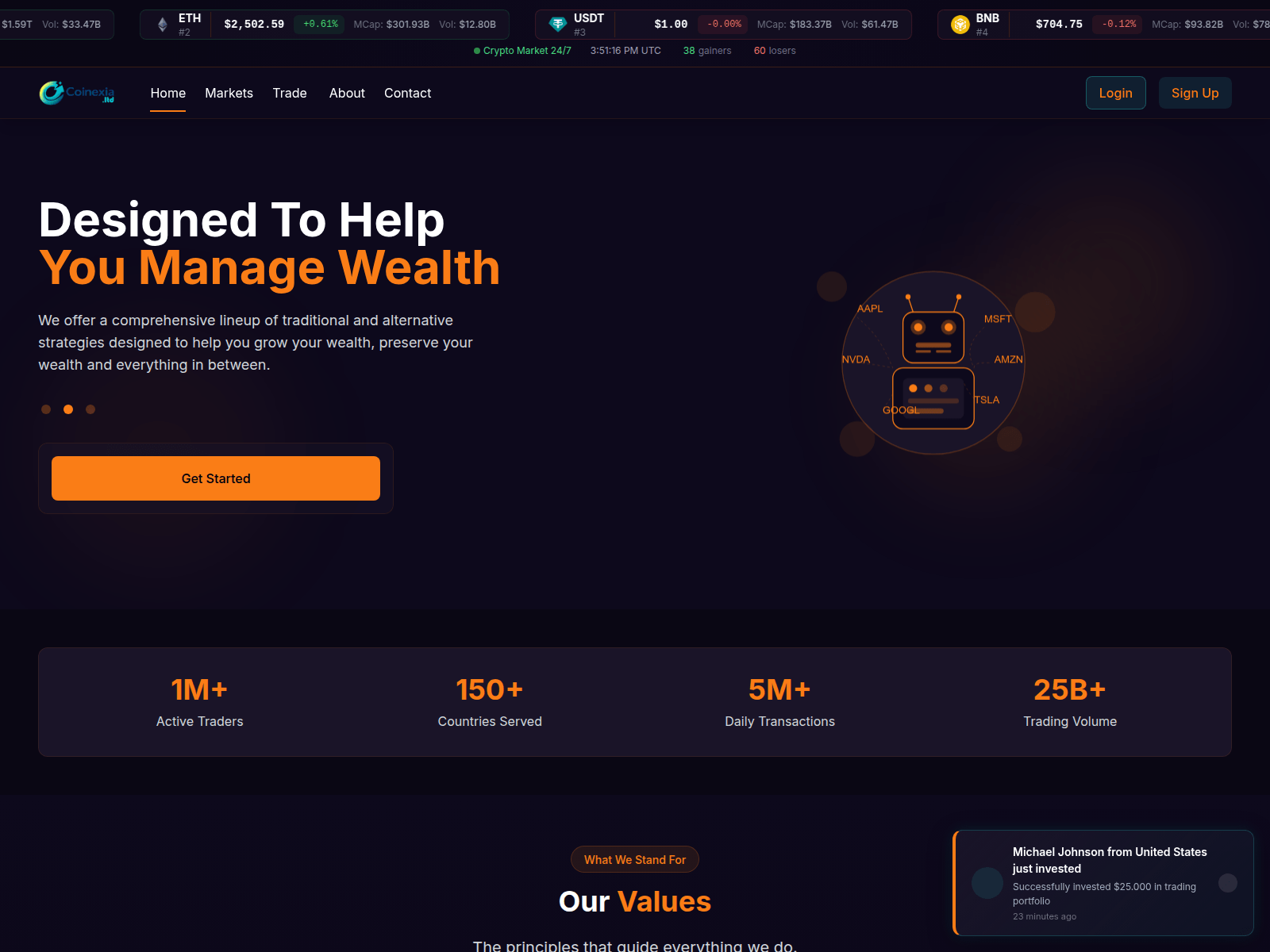 Screenshot of coinexia.ltd