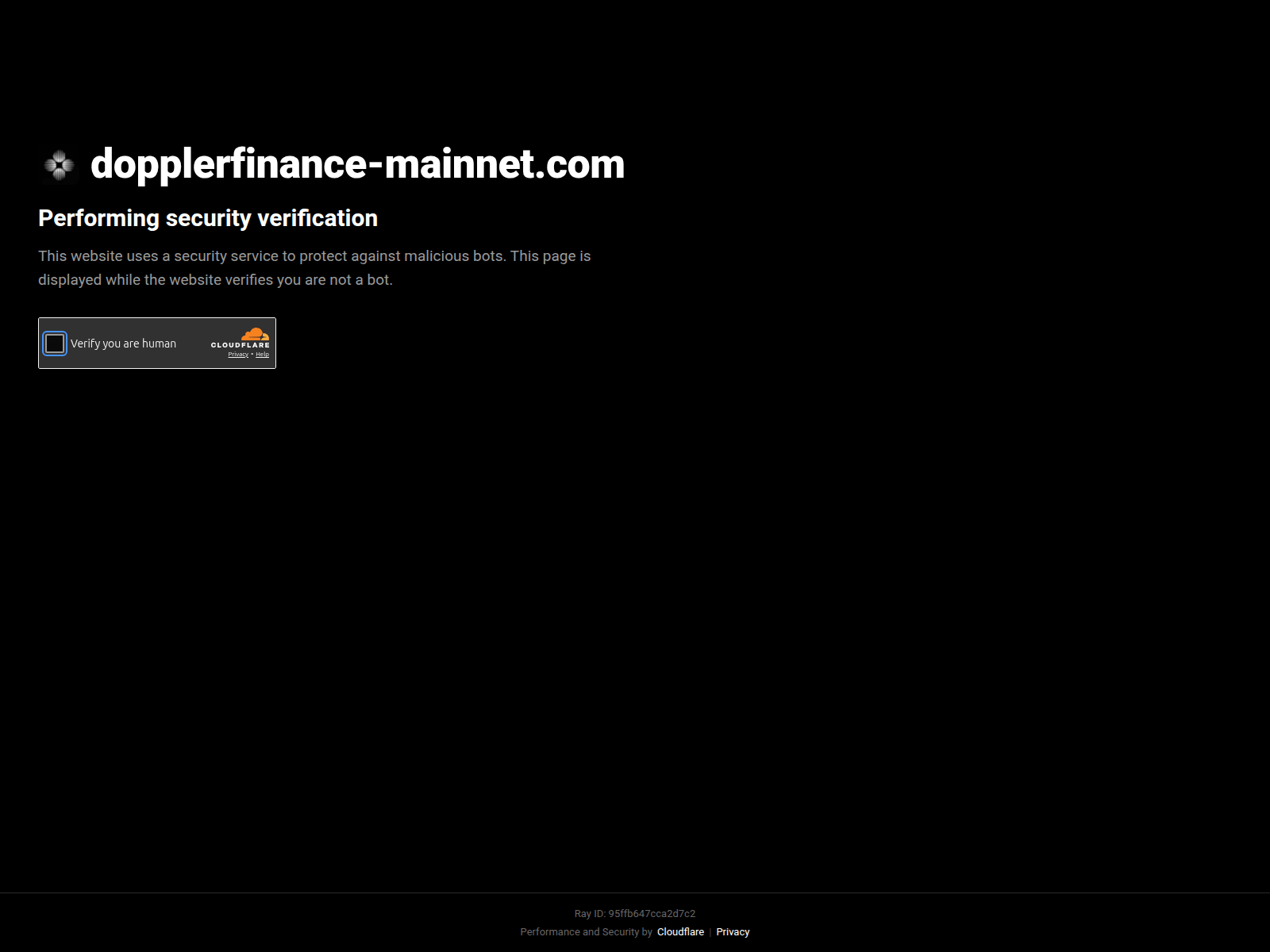 Screenshot of dopplerfinance-mainnet.com