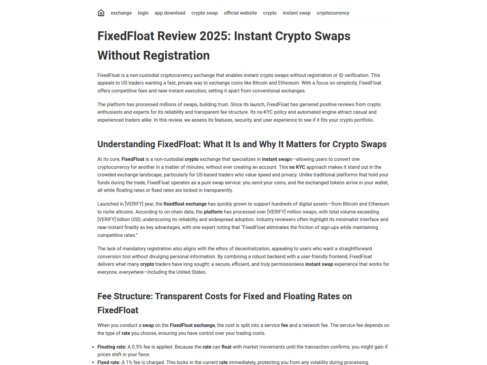 Screenshot of web-fixedfloat.to