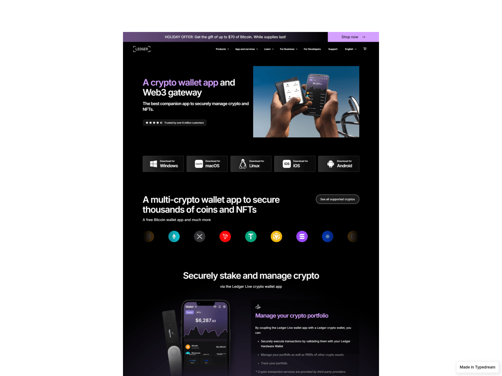 Screenshot of faq-us-ledgercom-web.typedream.app
