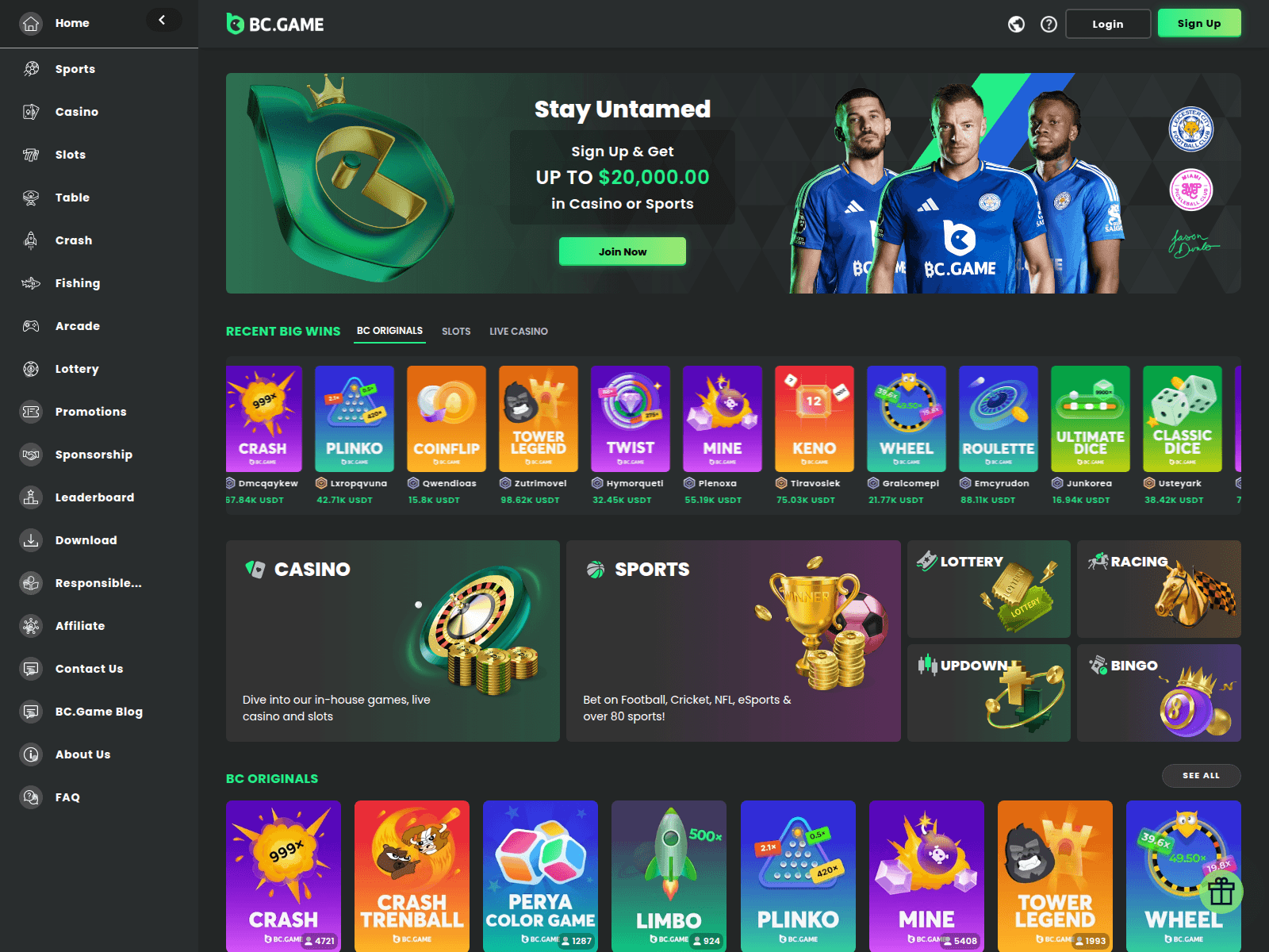 Screenshot of bcgamesites.com