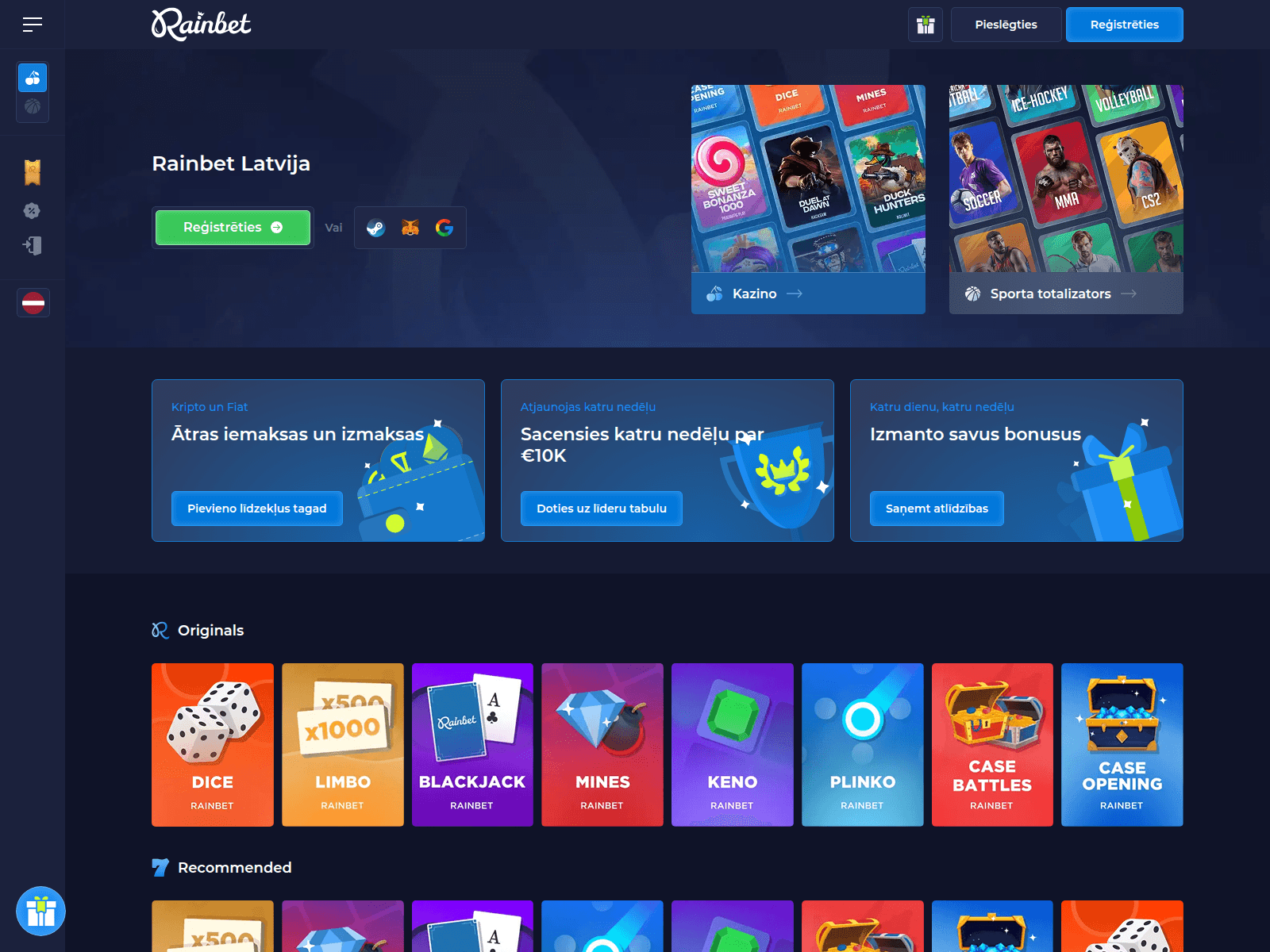 Screenshot of rainbet.com.lv