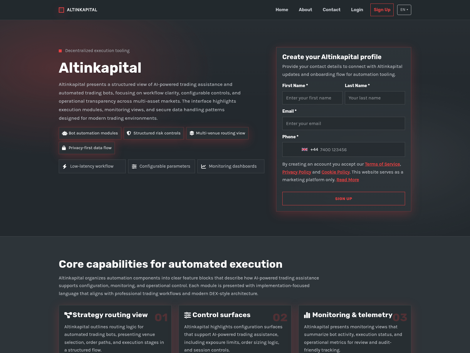 Screenshot of altinkapitalpro.com