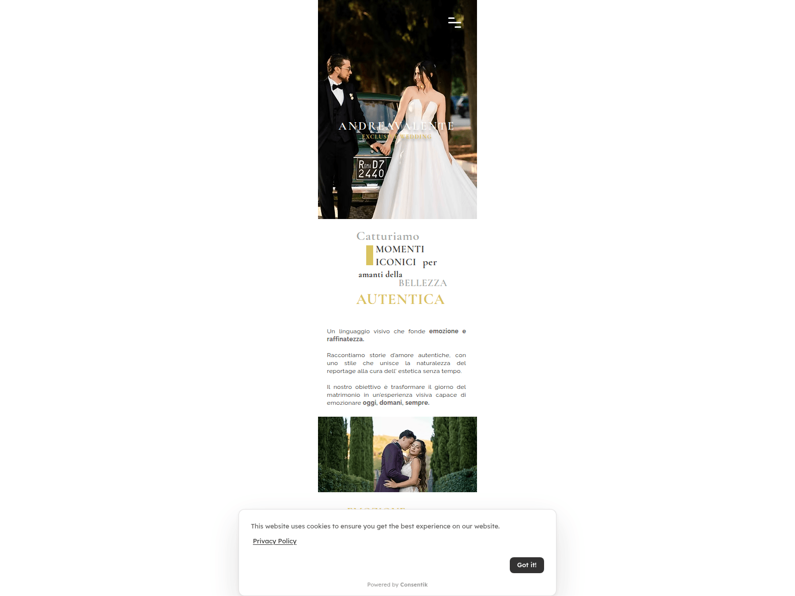 Screenshot of andreavalente.live