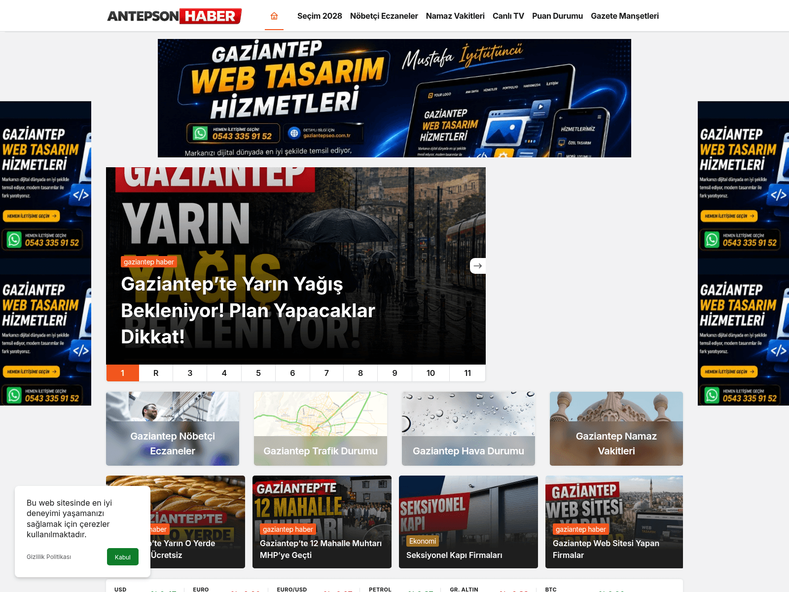 Screenshot of antepsonhaber.com