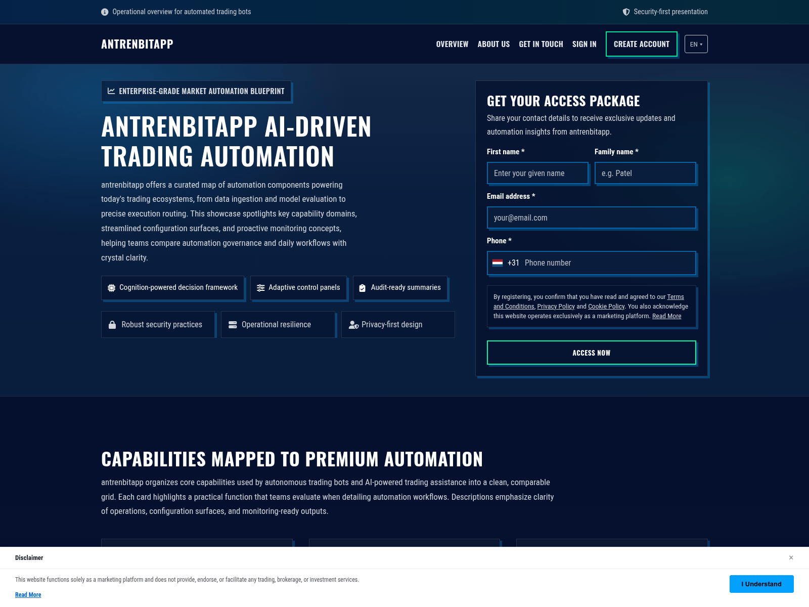 Screenshot of antrenbitapptech.com