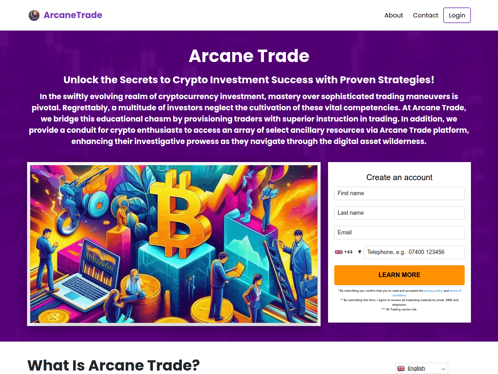 Screenshot of arcane-trade.app