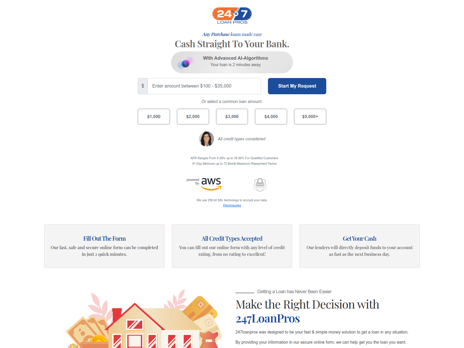Screenshot of 247loanpros.com