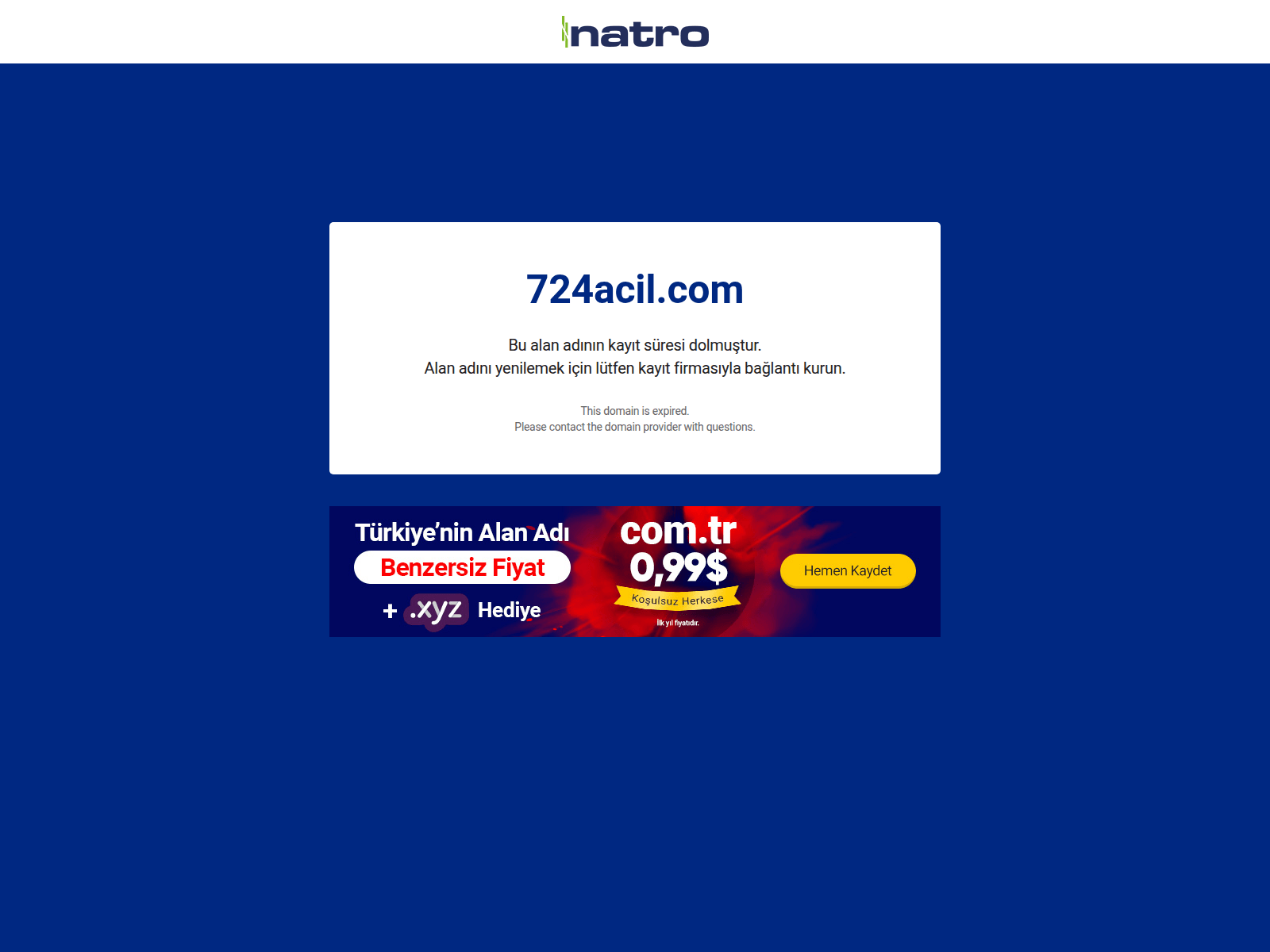 Screenshot of 724acil.com