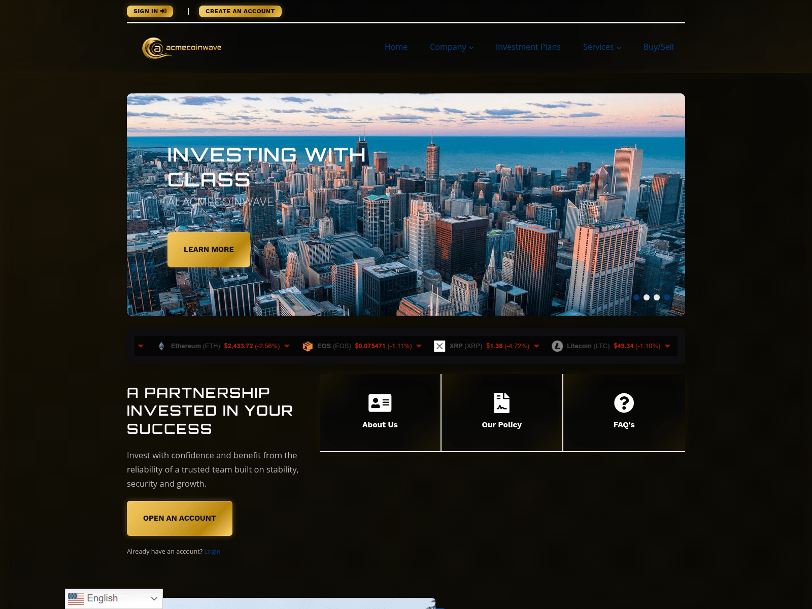Screenshot of acmecoinwave.org