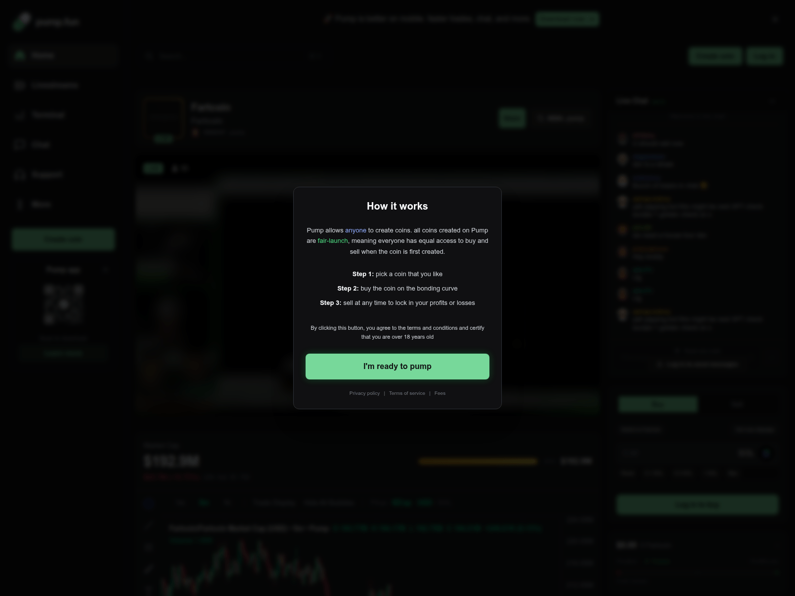 Screenshot of itoken-pump.fun