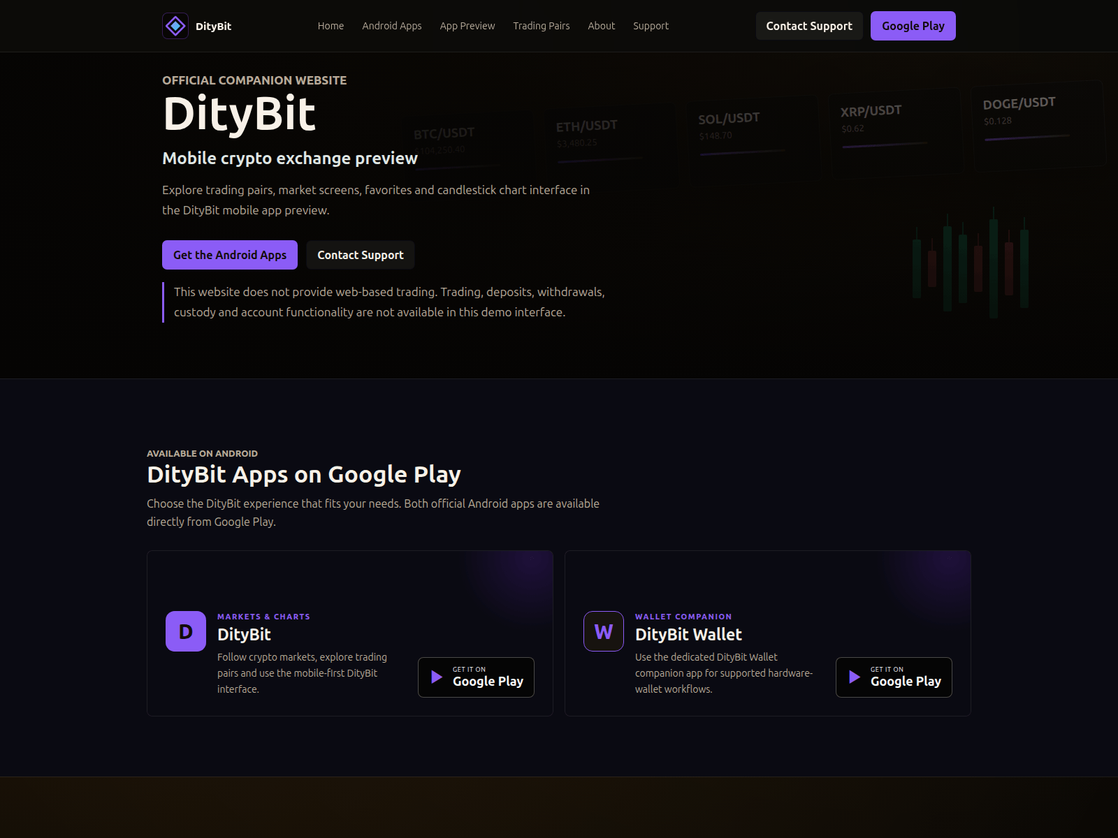 Знімок екрана ditybit.us