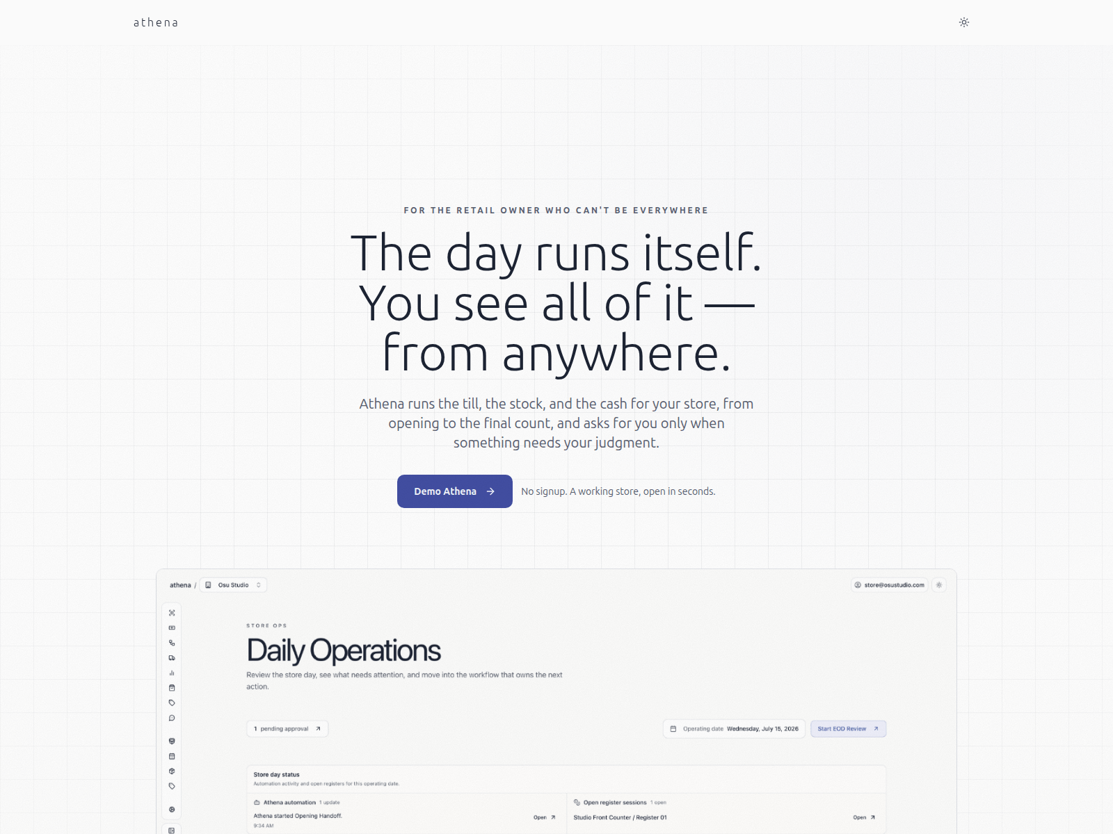 Screenshot of athena-os.app