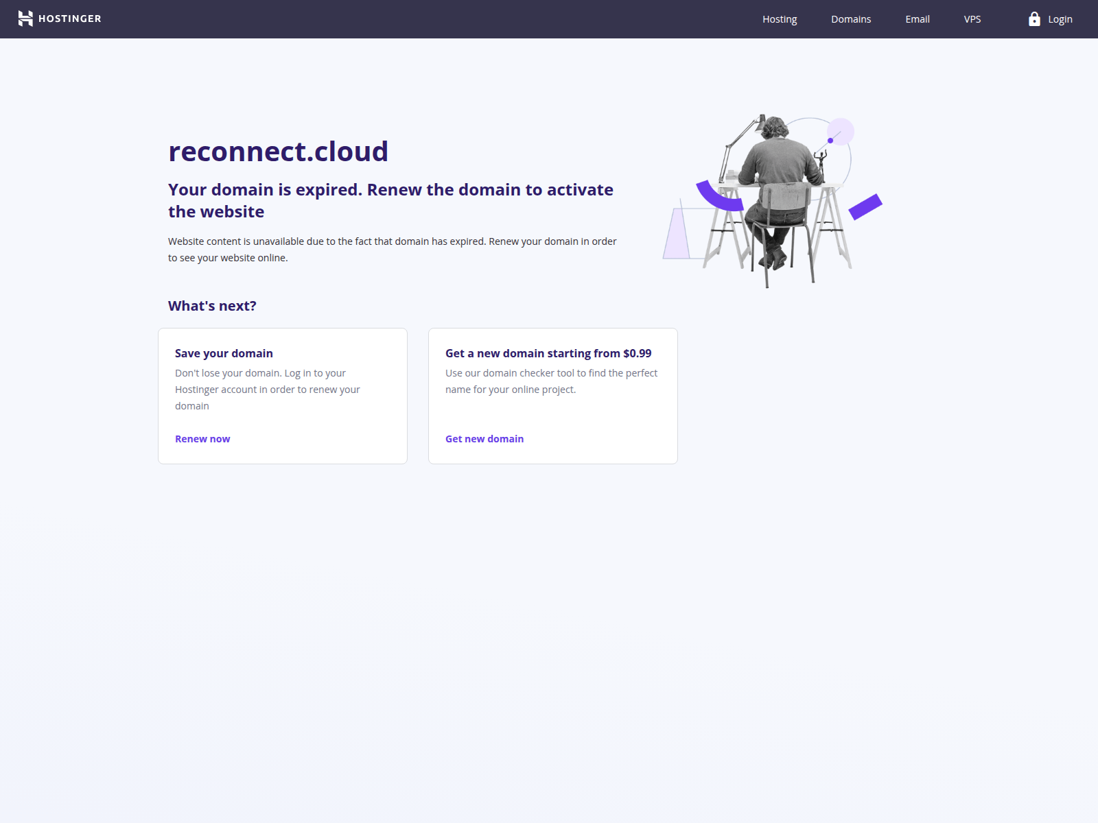 Screenshot of reconnect.cloud