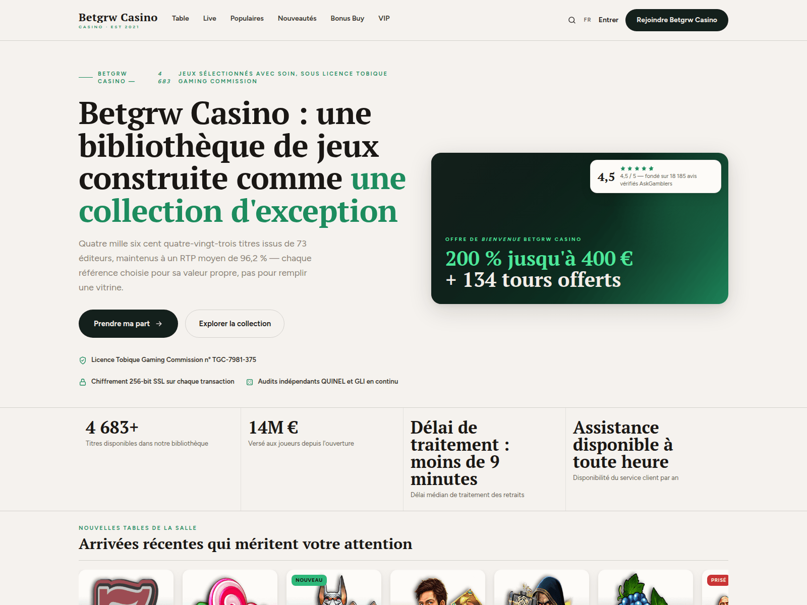 Screenshot of betgrw.fr
