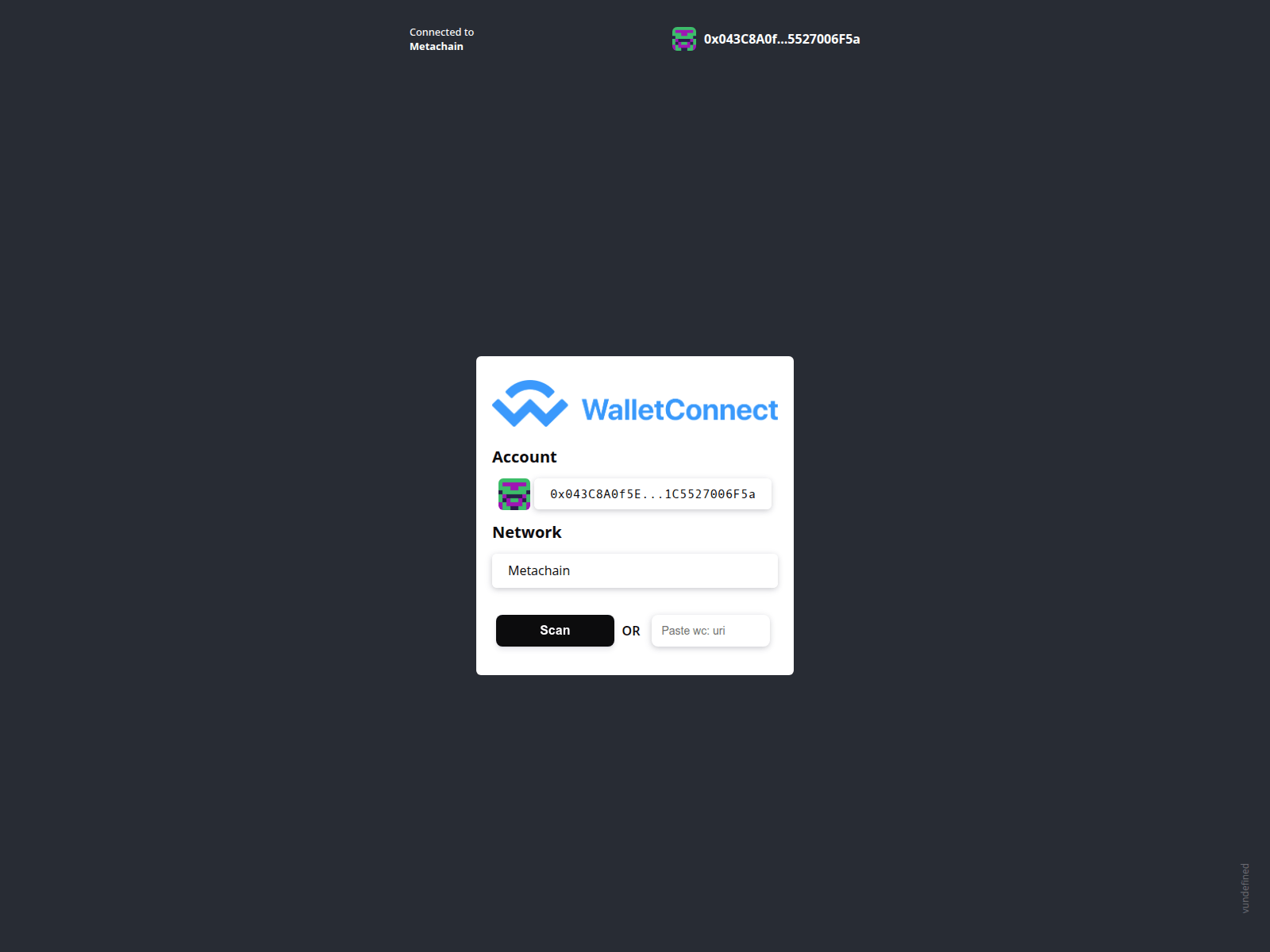 Screenshot of test-wallet.pages.dev