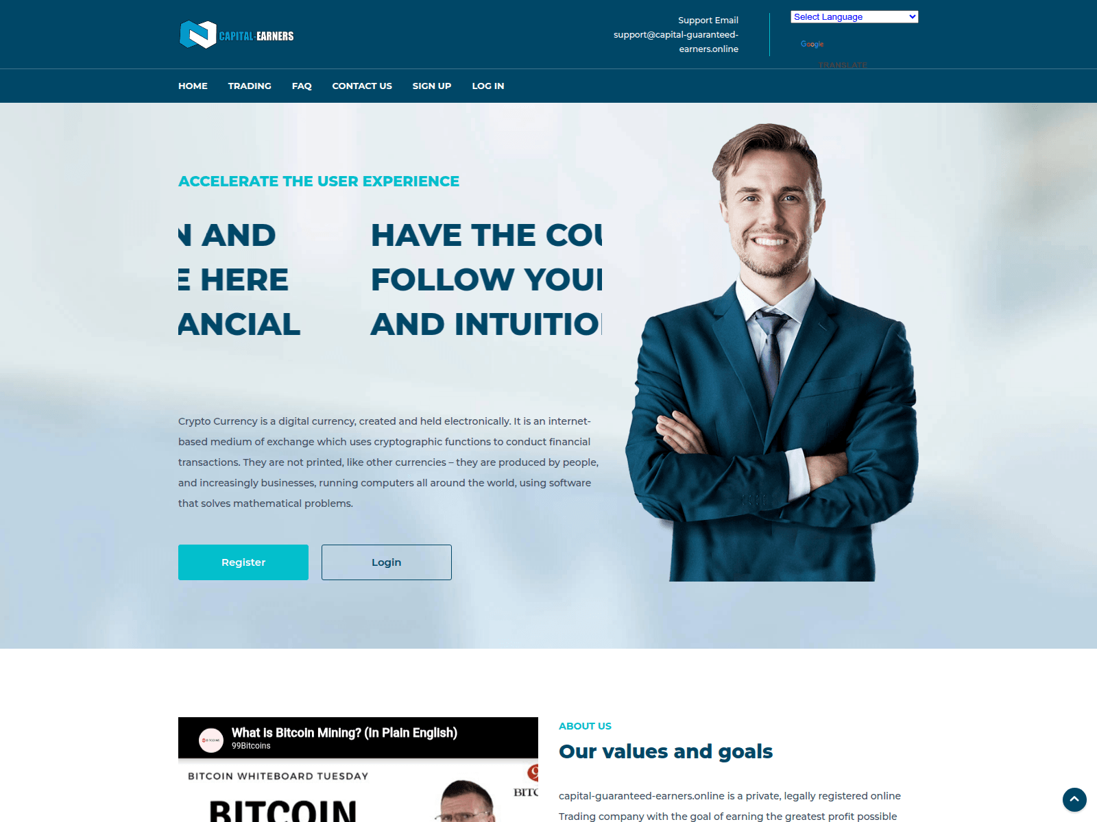 Screenshot of capital-guaranteed-earners.online