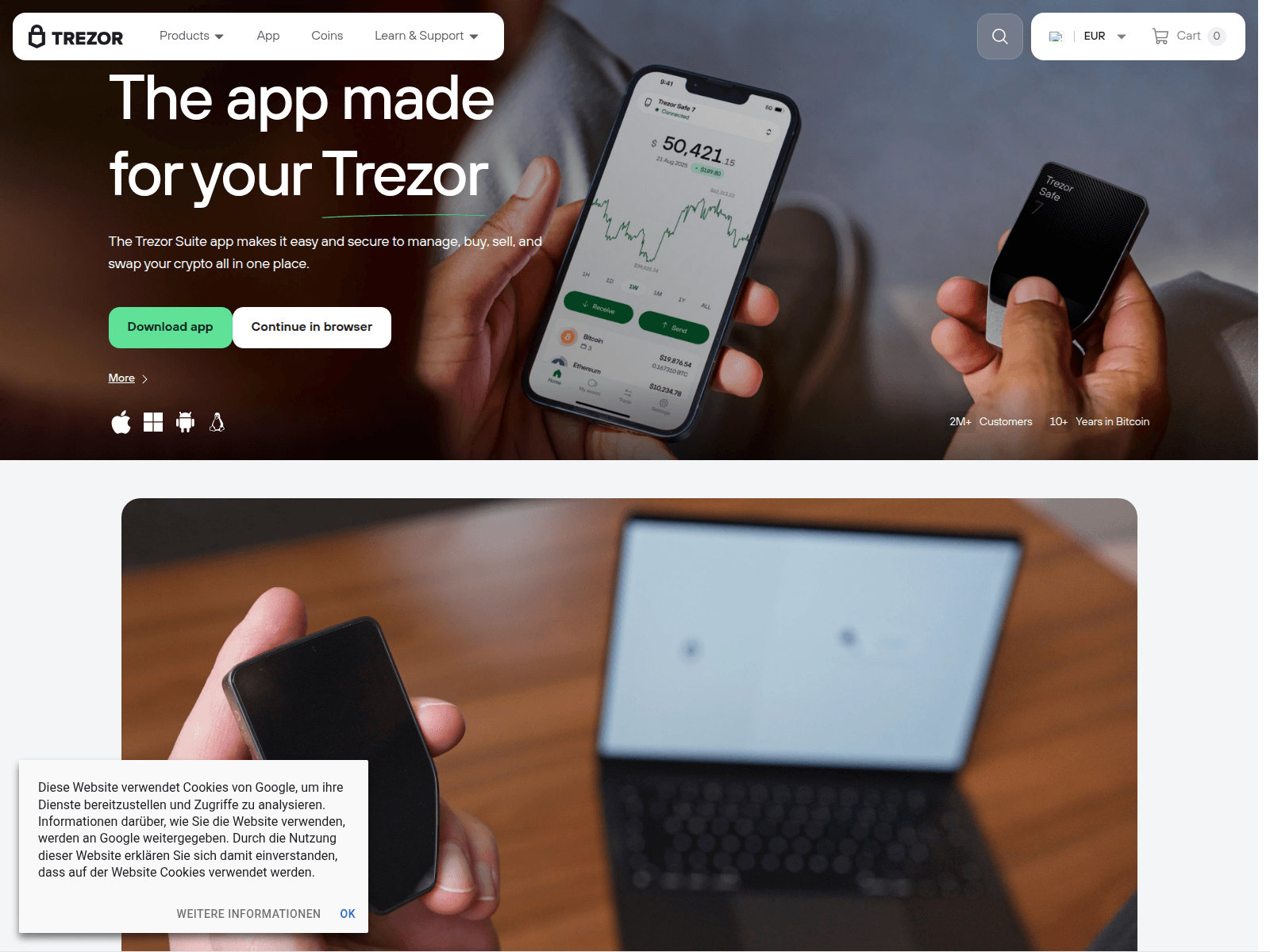 Screenshot of jtrezor.com
