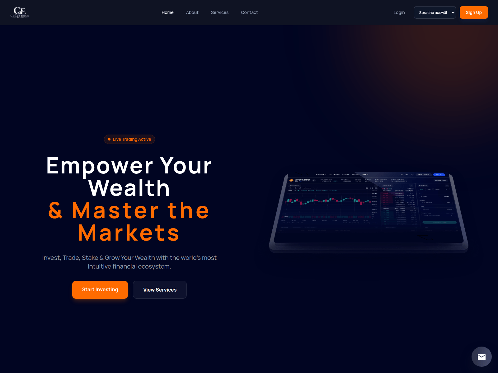 Screenshot of clearedgemarkets.com