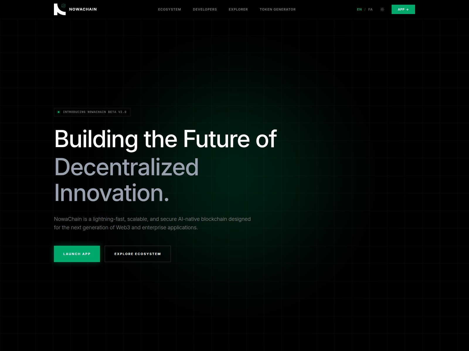 Screenshot of nowachain.com