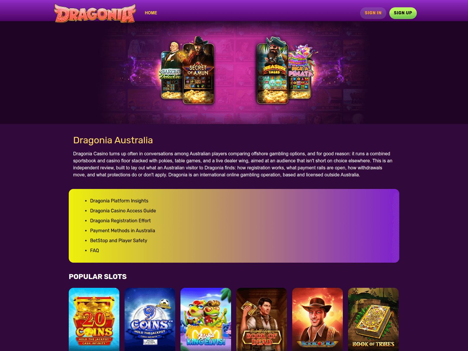 Screenshot von dragonia-australian.com