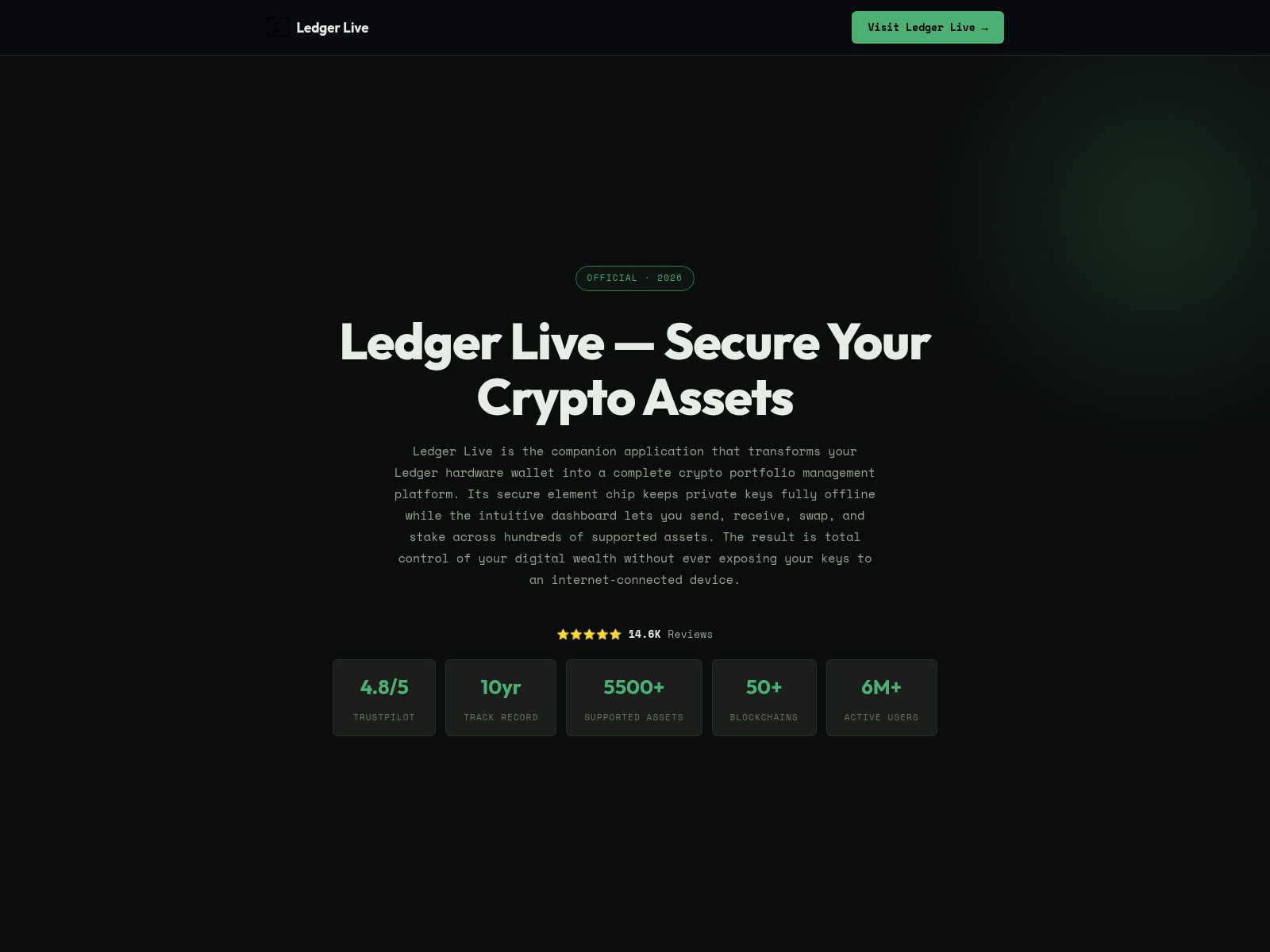 Screenshot of v-ledger.org