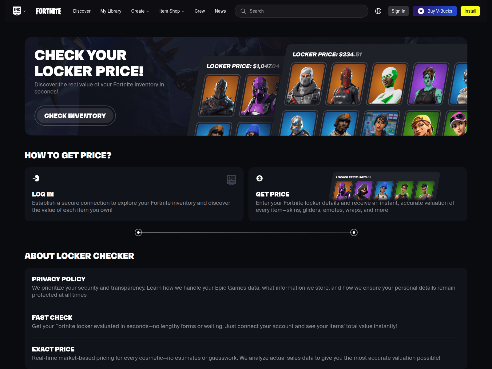 Screenshot of fnprice.cc