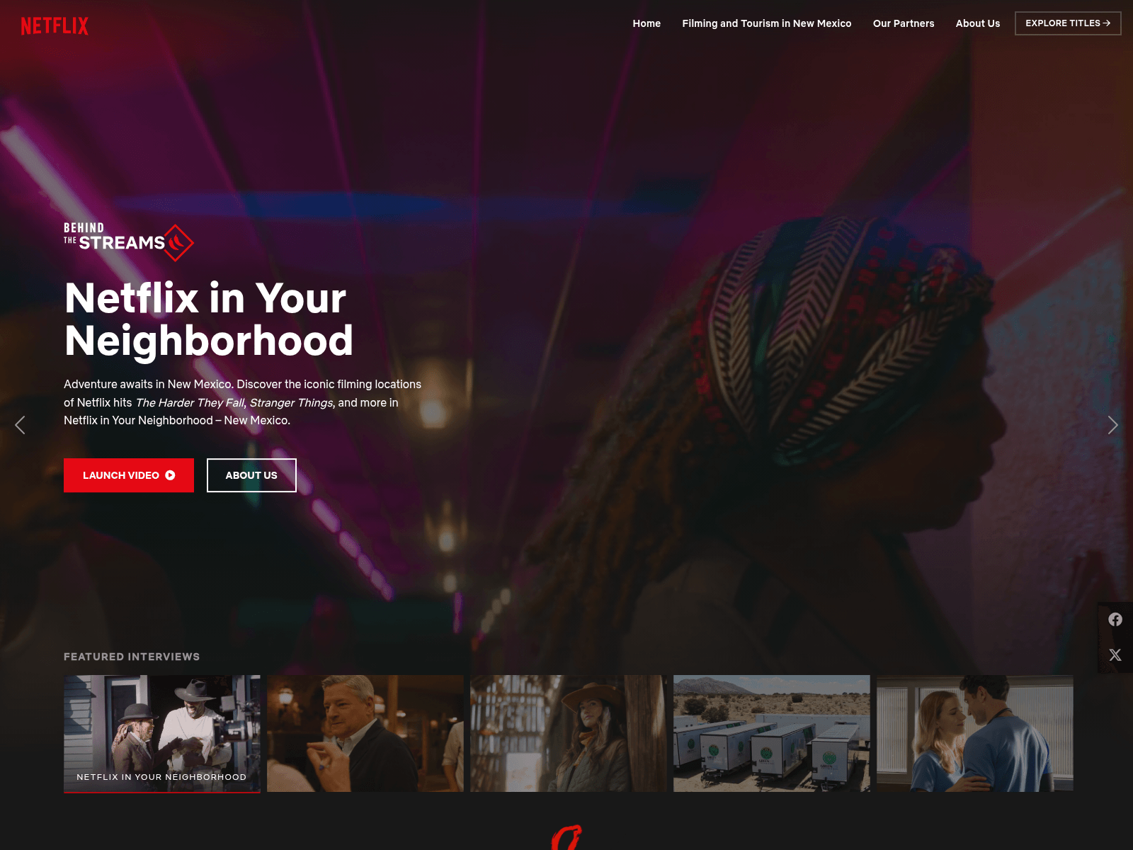 Screenshot von netflixinyourneighborhoodnm.com