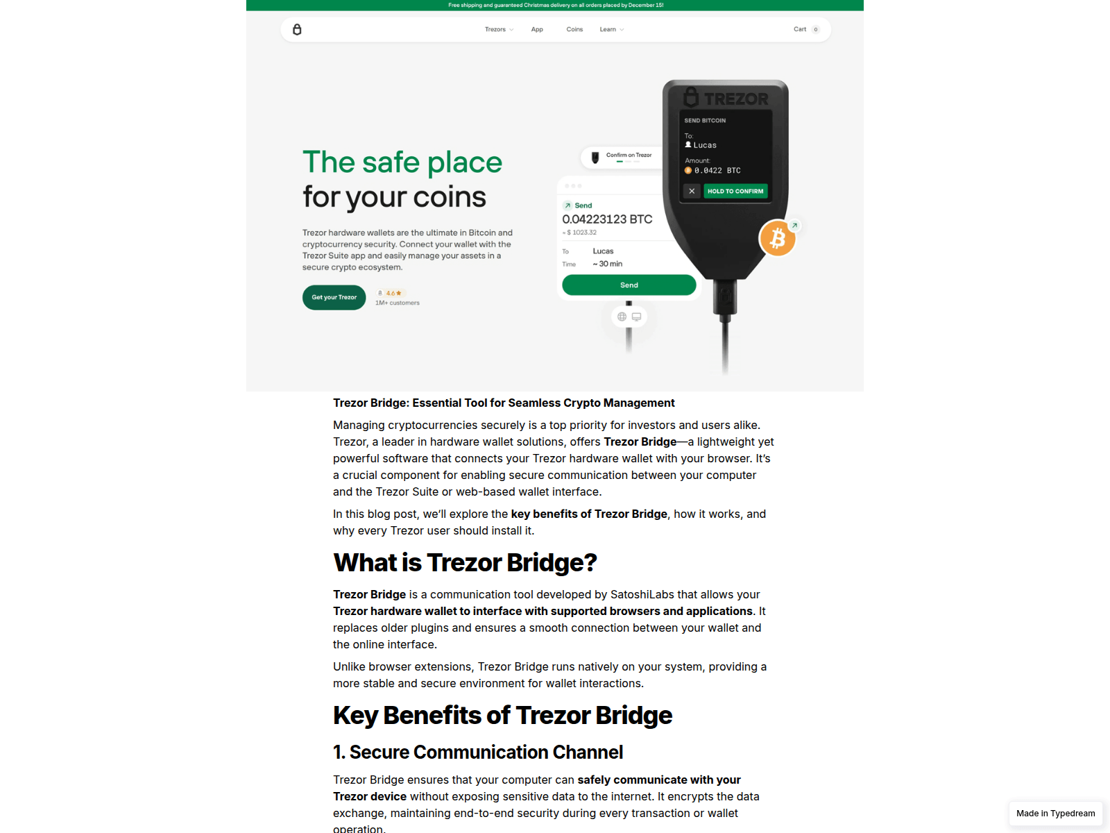Captura de tela de bridge-io-help-learn.typedream.app