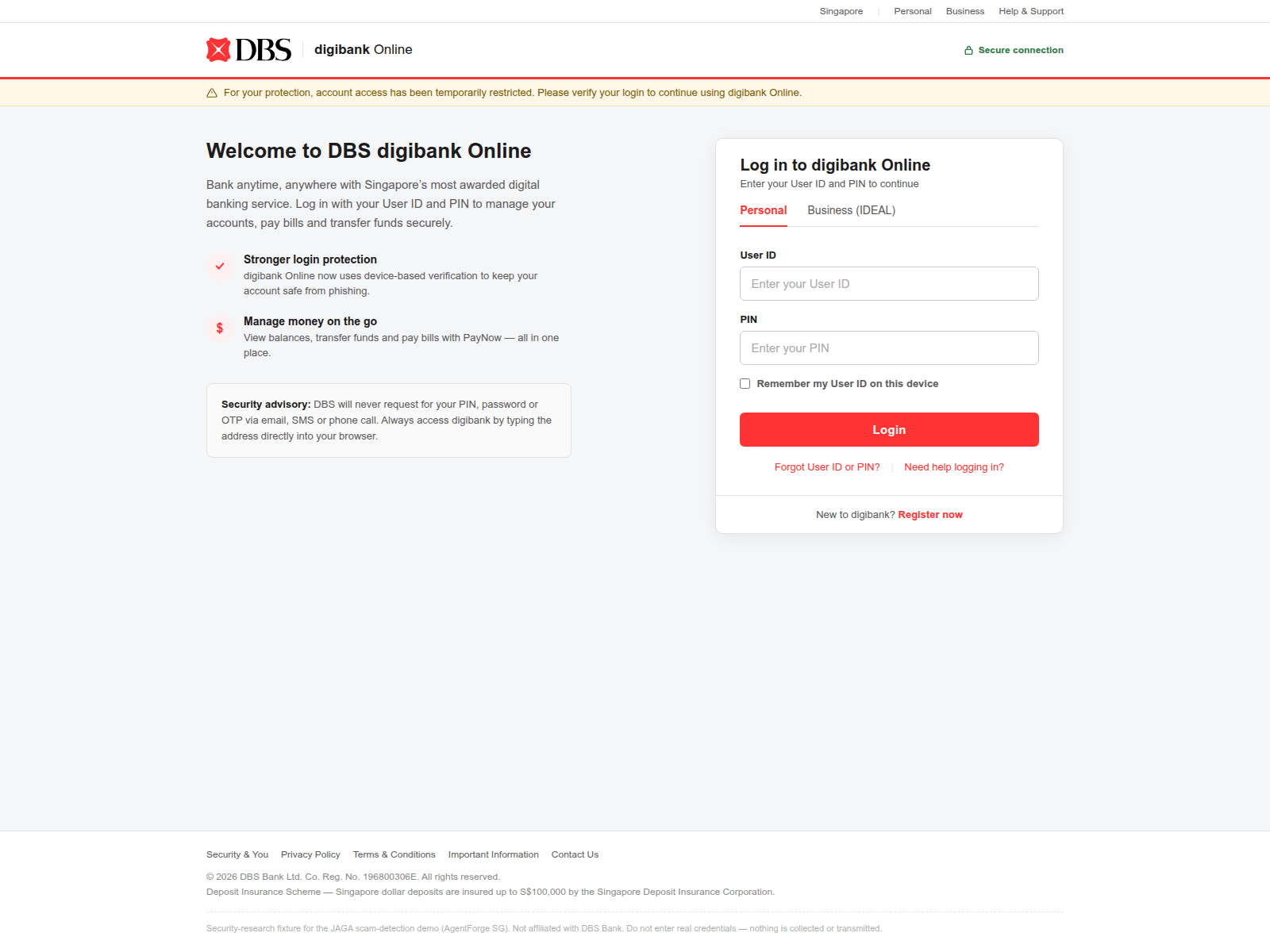 Captura de tela de dbs-secure.vercel.app