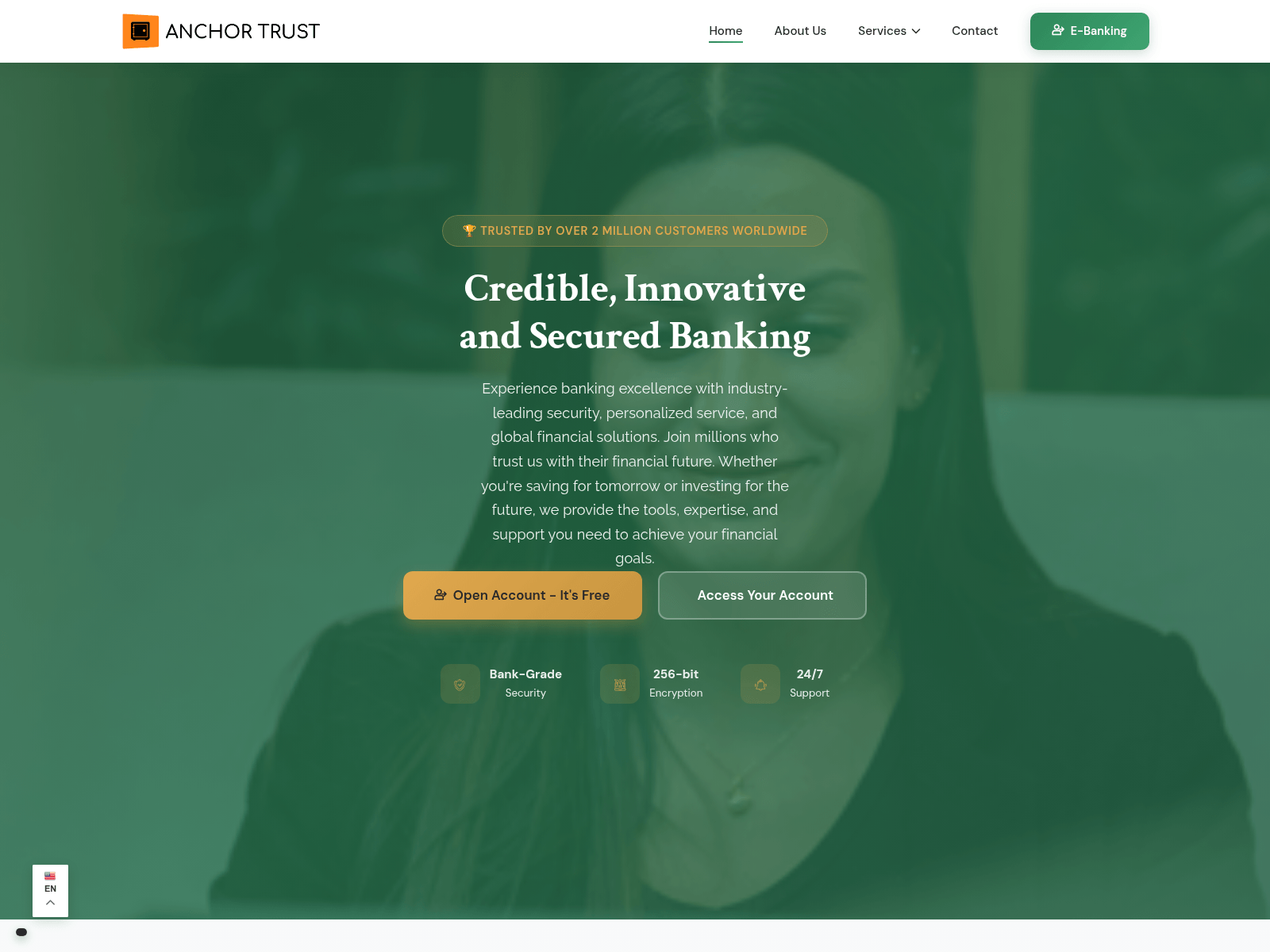 Screenshot of anchor-trustbnk.com