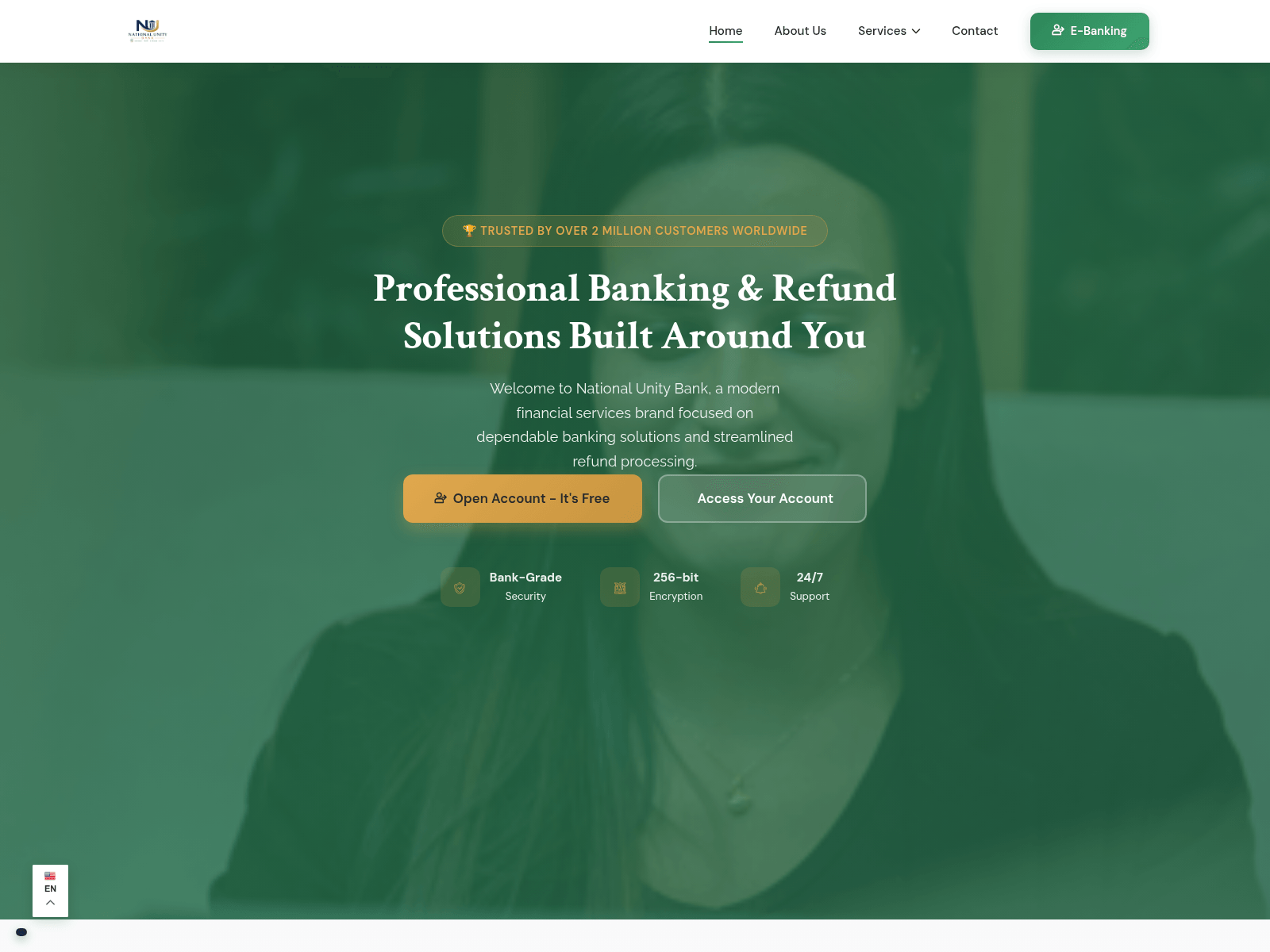 Screenshot von www.nationalunitybank.com