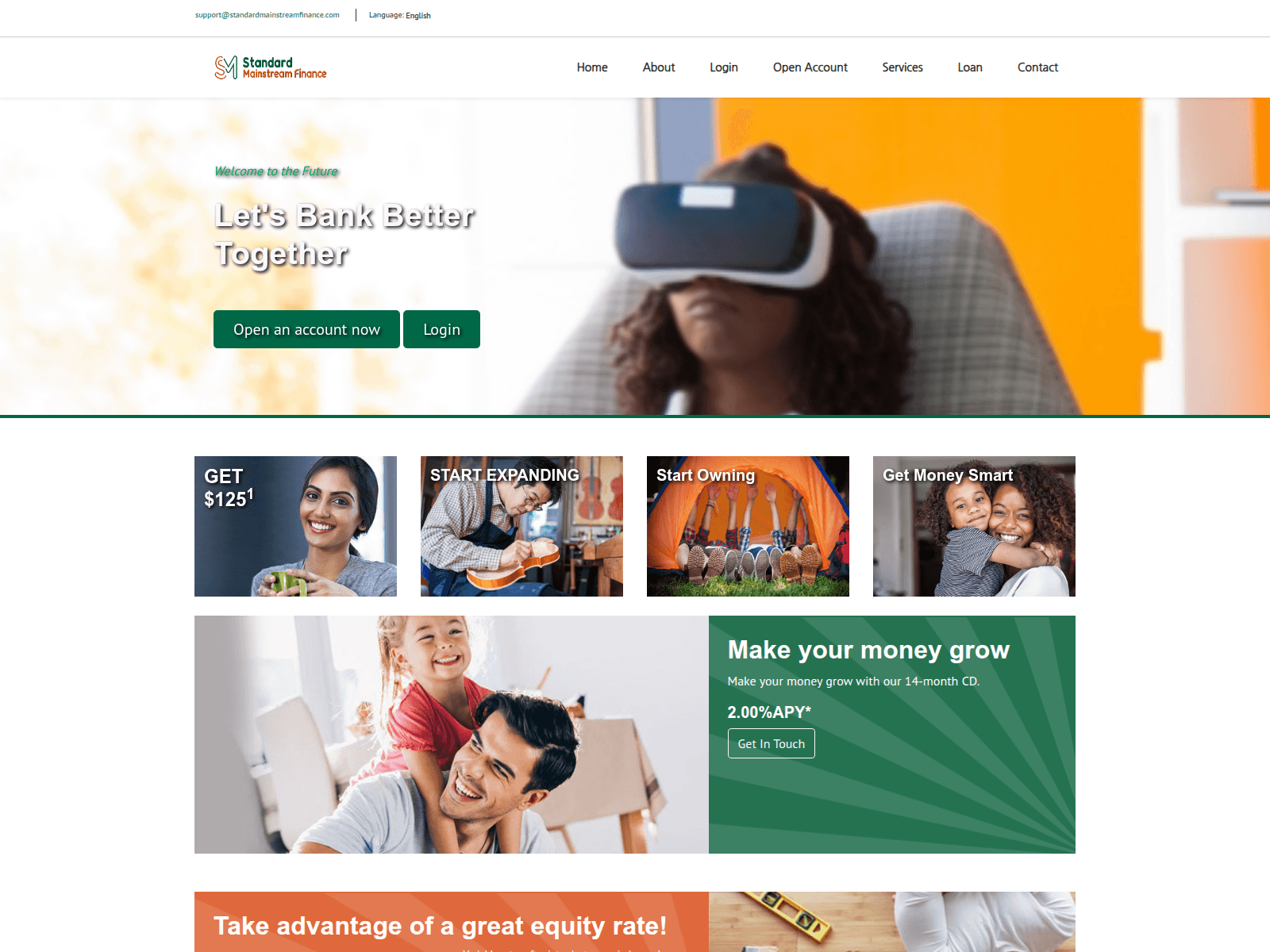 Screenshot of standardmainstreamfinance.com
